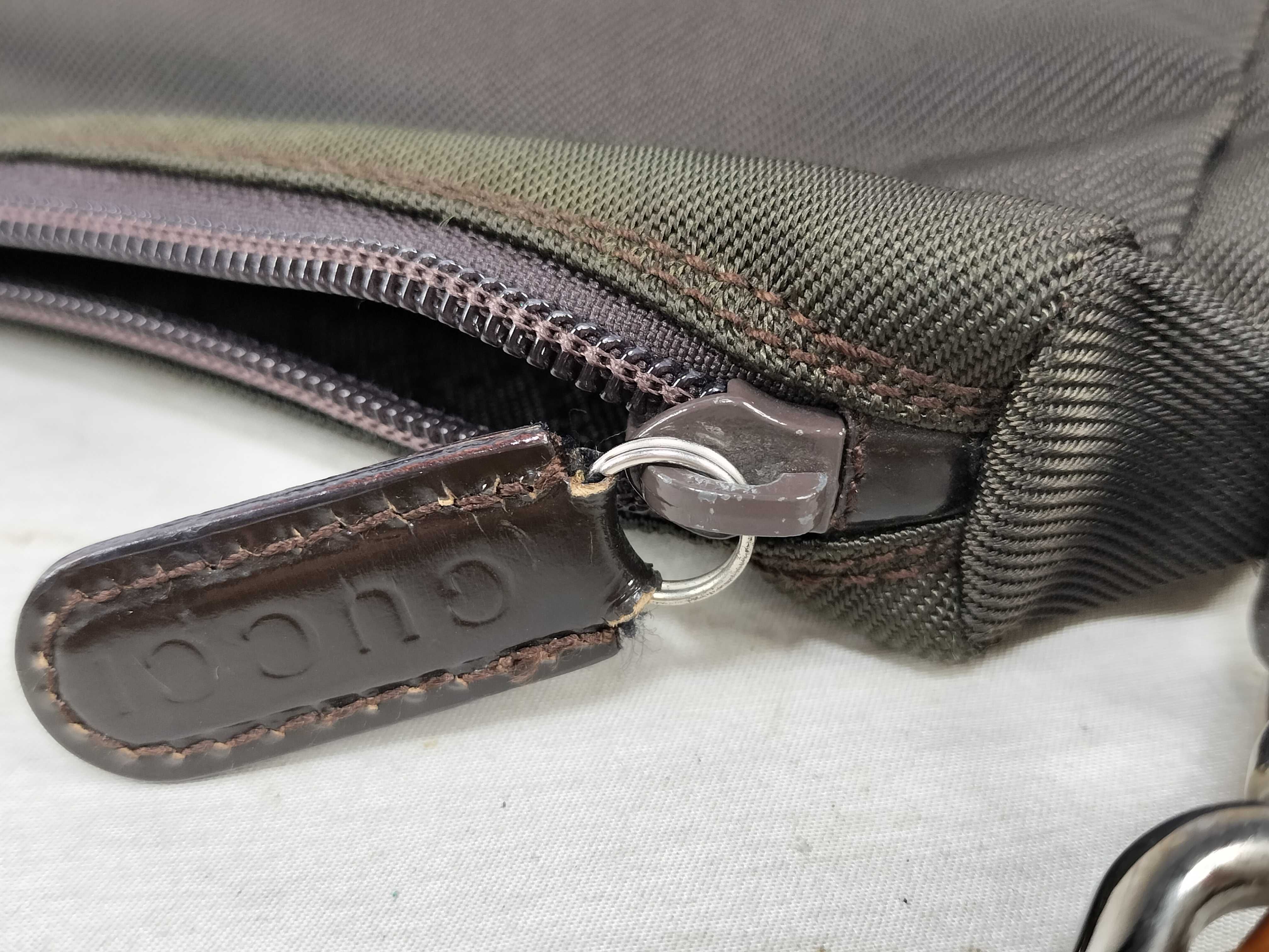 Bamboo / Bamboo Tote Bag / 000?0509?200159 / Nylon x Leather / Olive Green / S? Fitted Tote Bag Handbag — view 14