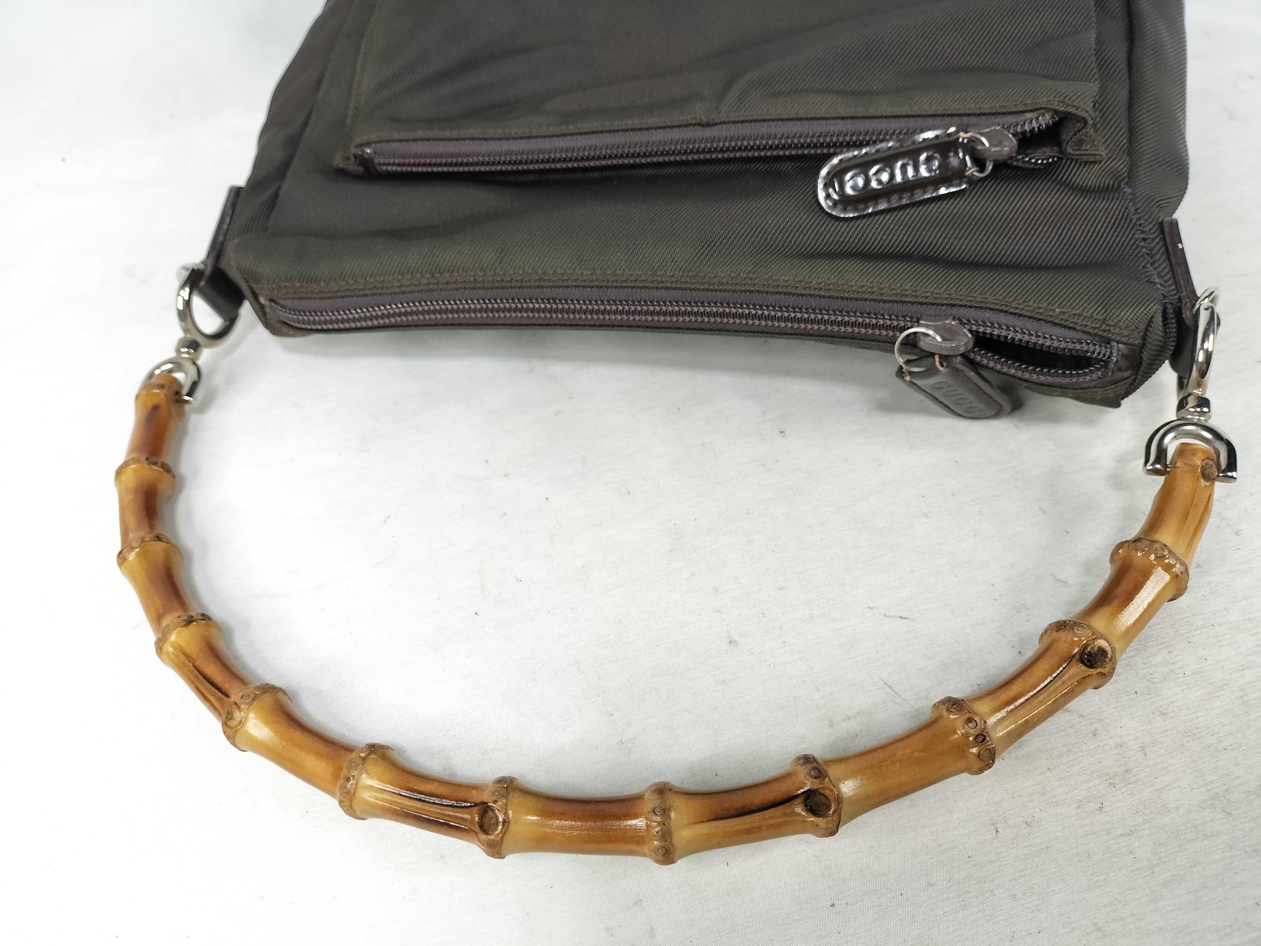 Bamboo / Bamboo Tote Bag / 000?0509?200159 / Nylon x Leather / Olive Green / S? Fitted Tote Bag Handbag — view 3