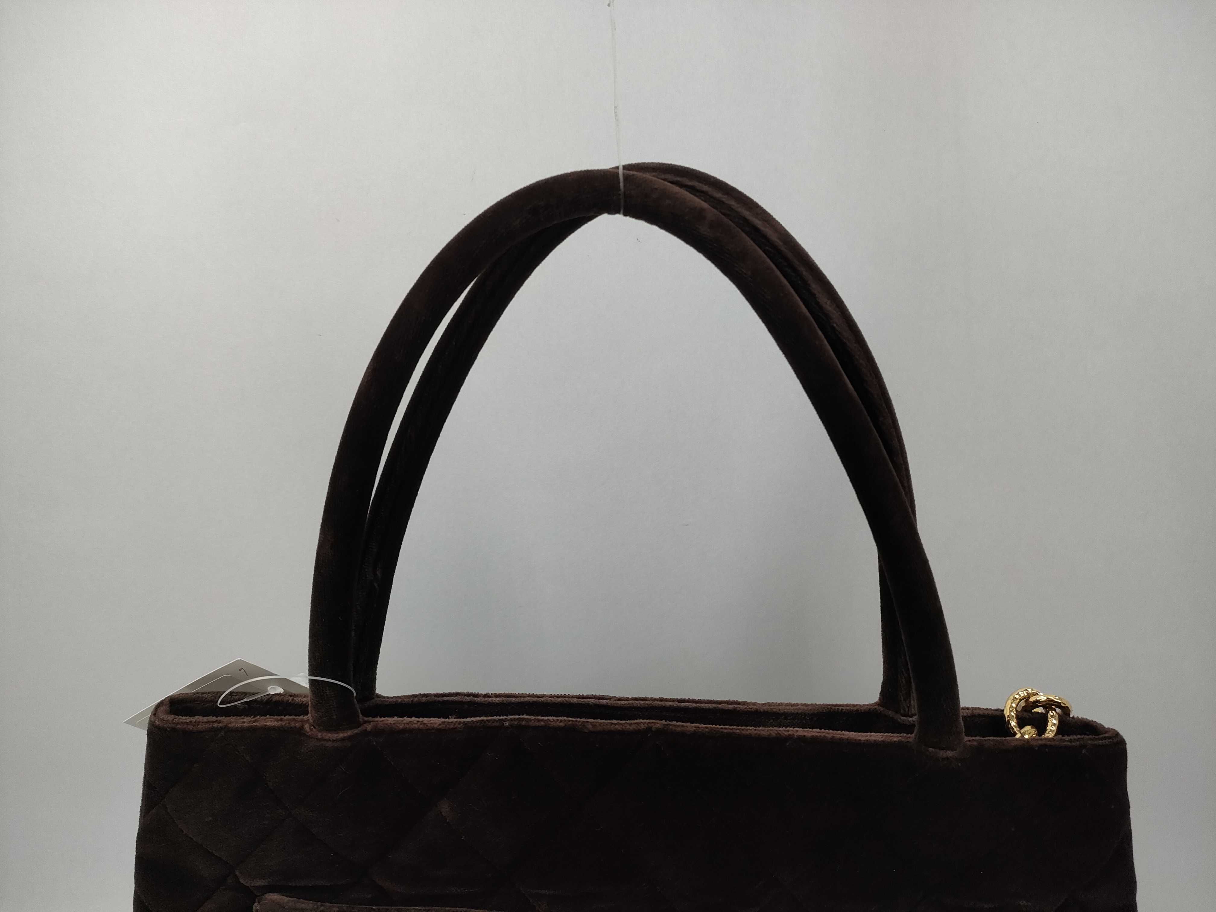 Suede Reissue Tote Bag, Velour Brown Tote Bag — view 4