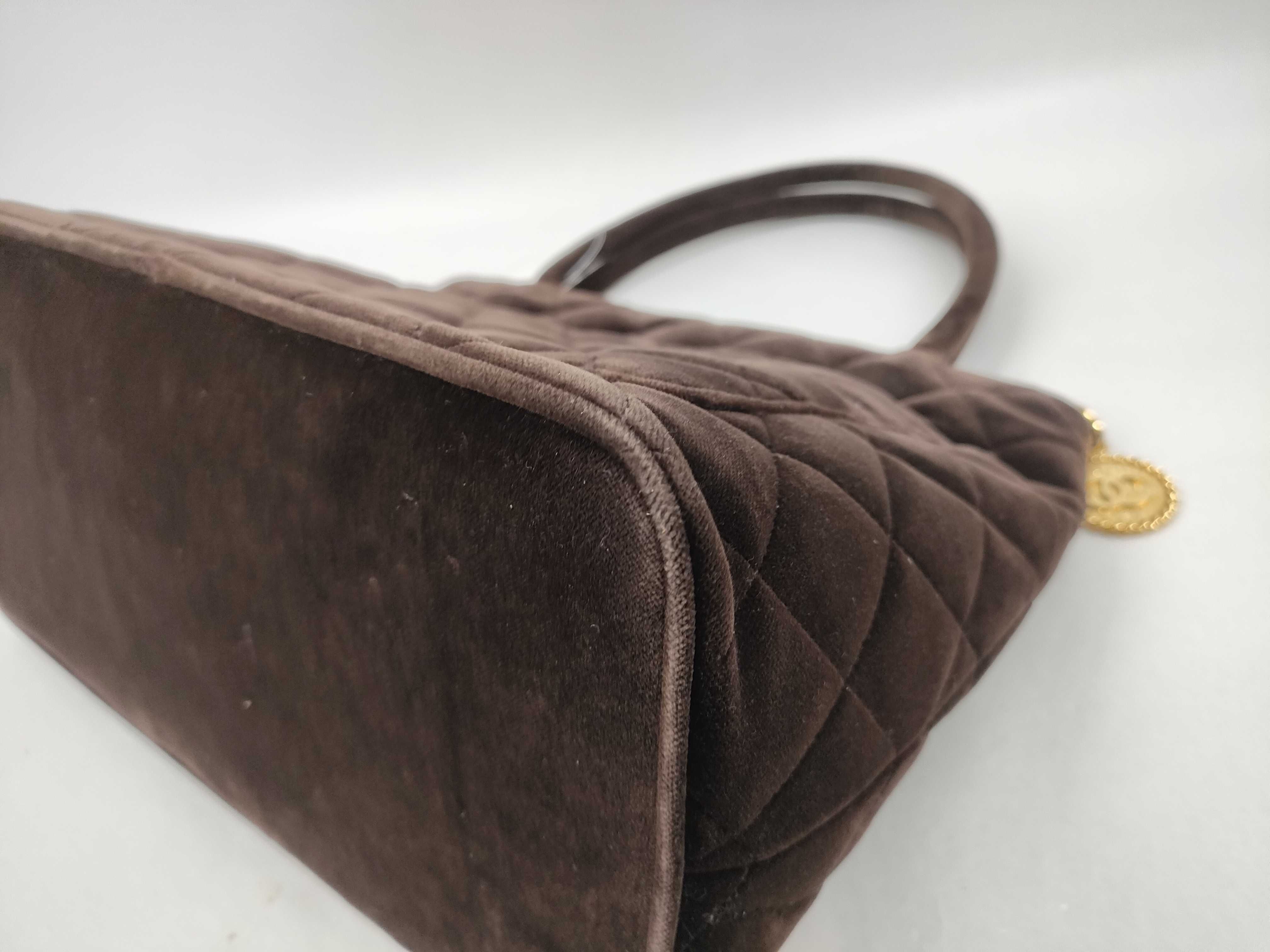 Suede Reissue Tote Bag, Velour Brown Tote Bag — view 7