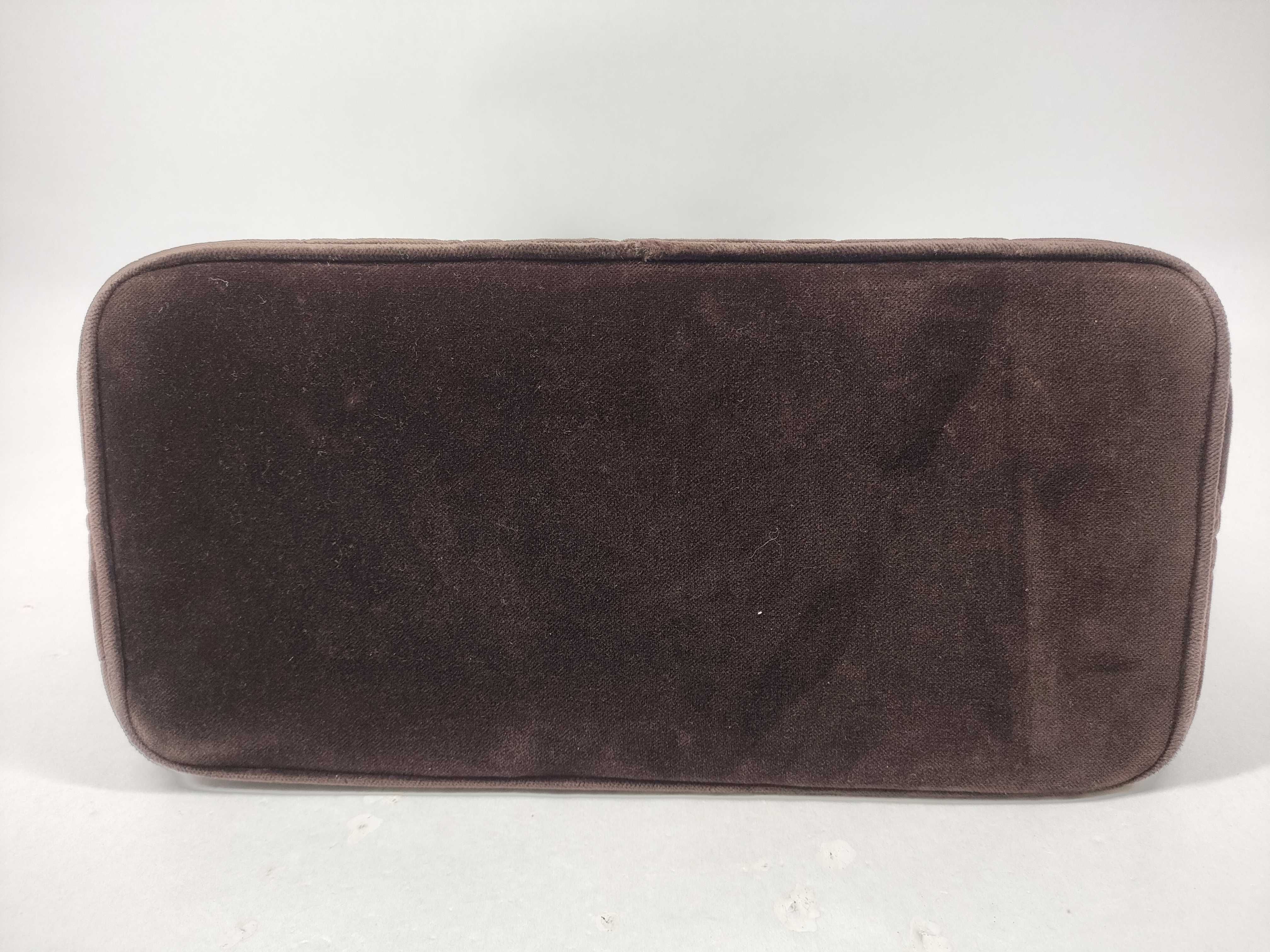 Suede Reissue Tote Bag, Velour Brown Tote Bag — view 8