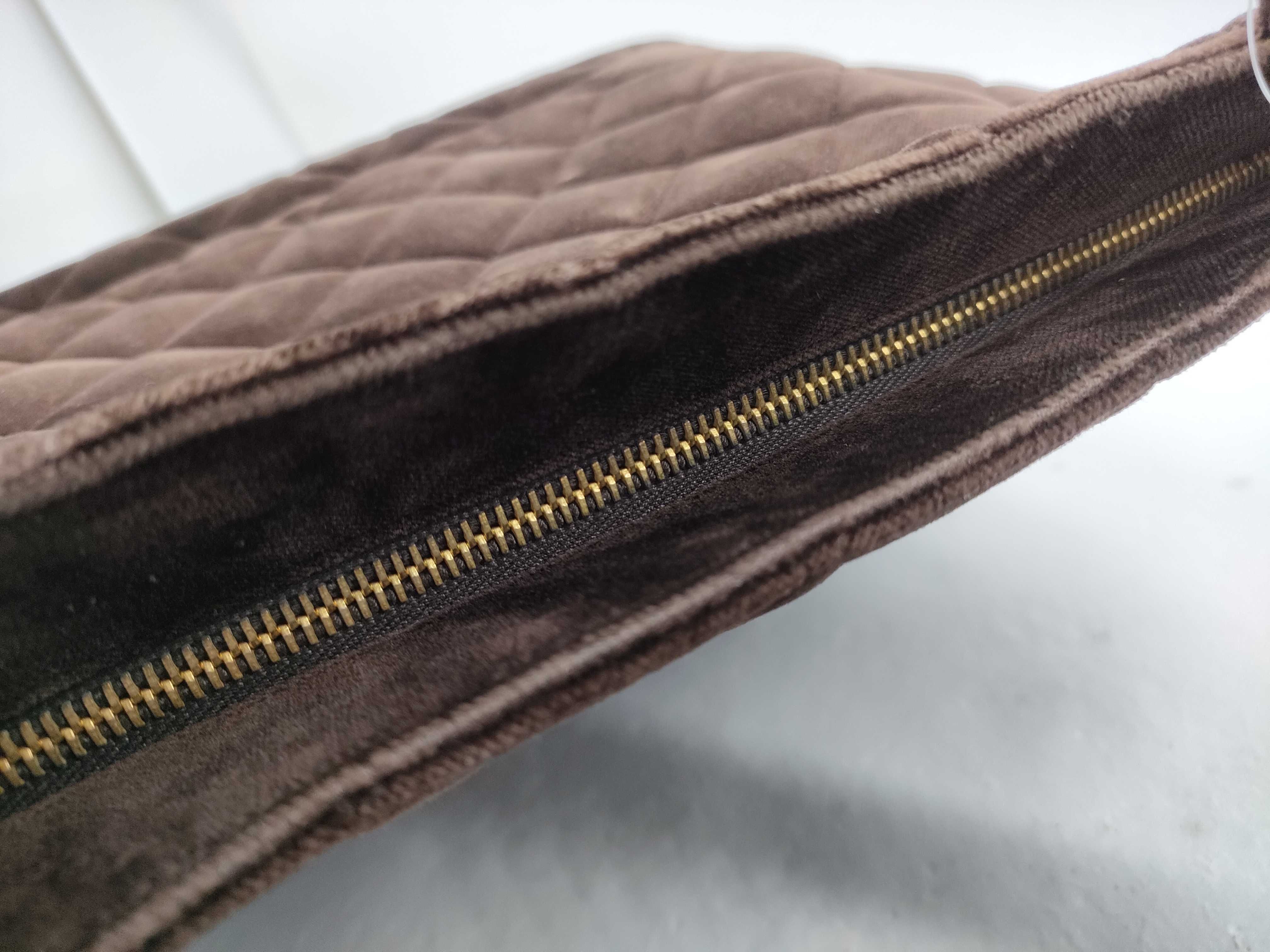 Suede Reissue Tote Bag, Velour Brown Tote Bag — view 9