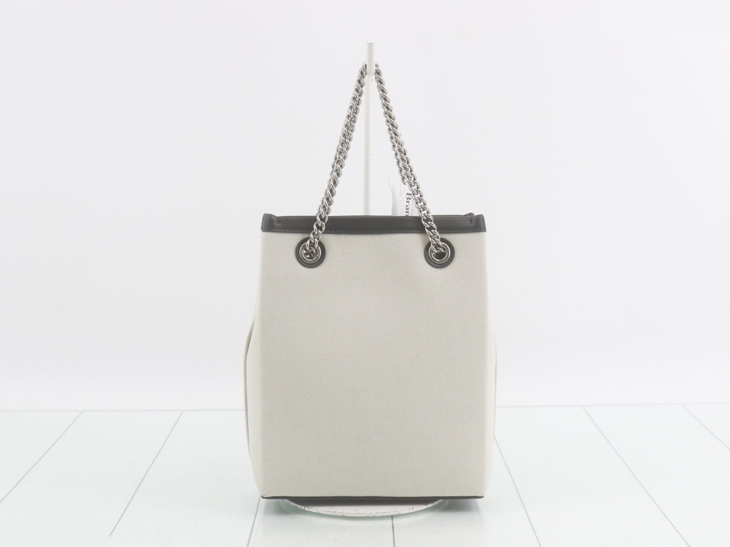 Duty-free tote bag, canvas/leather, black — view 2
