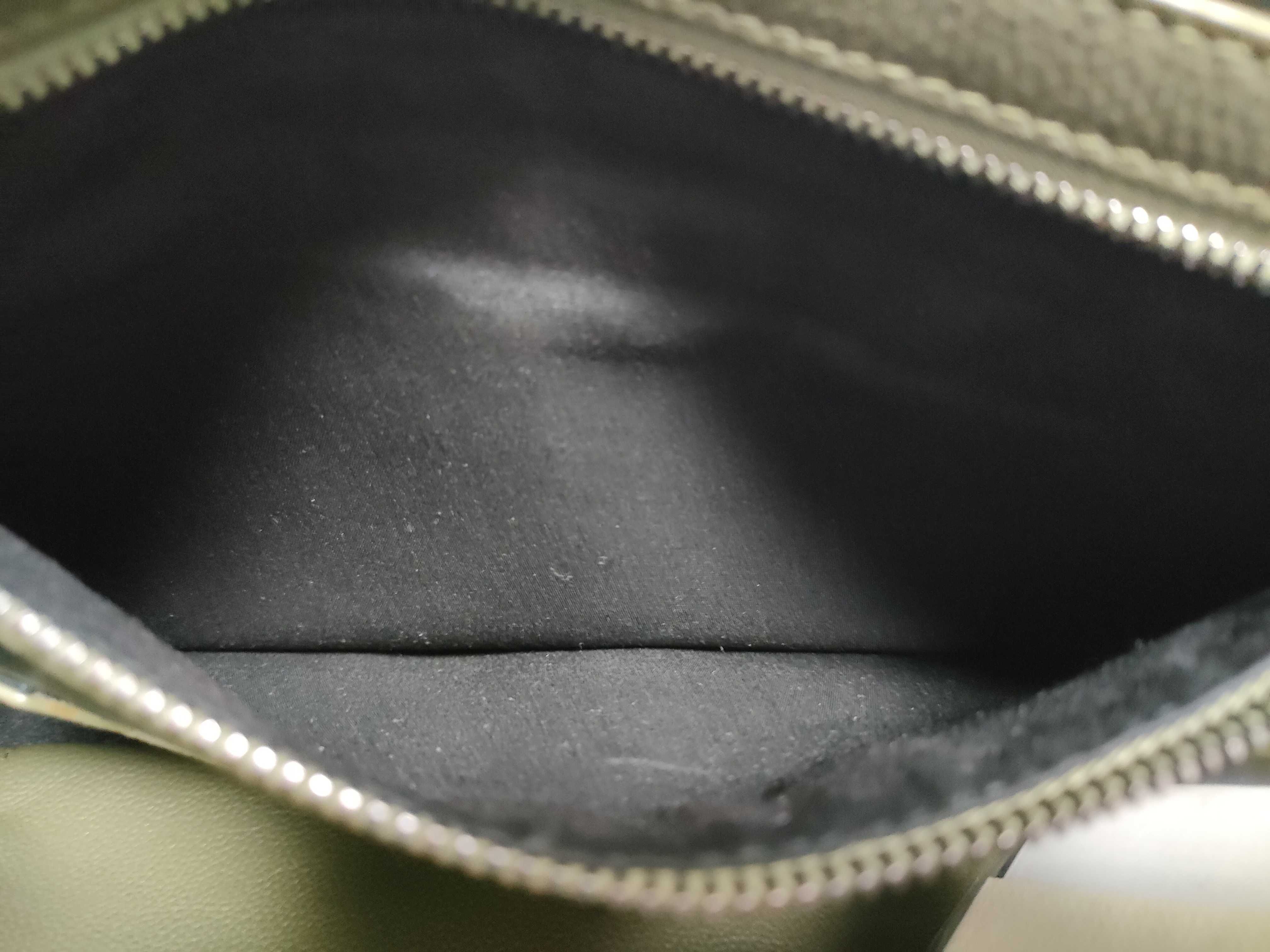 Bulgari Leather Messenger Bag Khaki Shoulder Bag — view 11