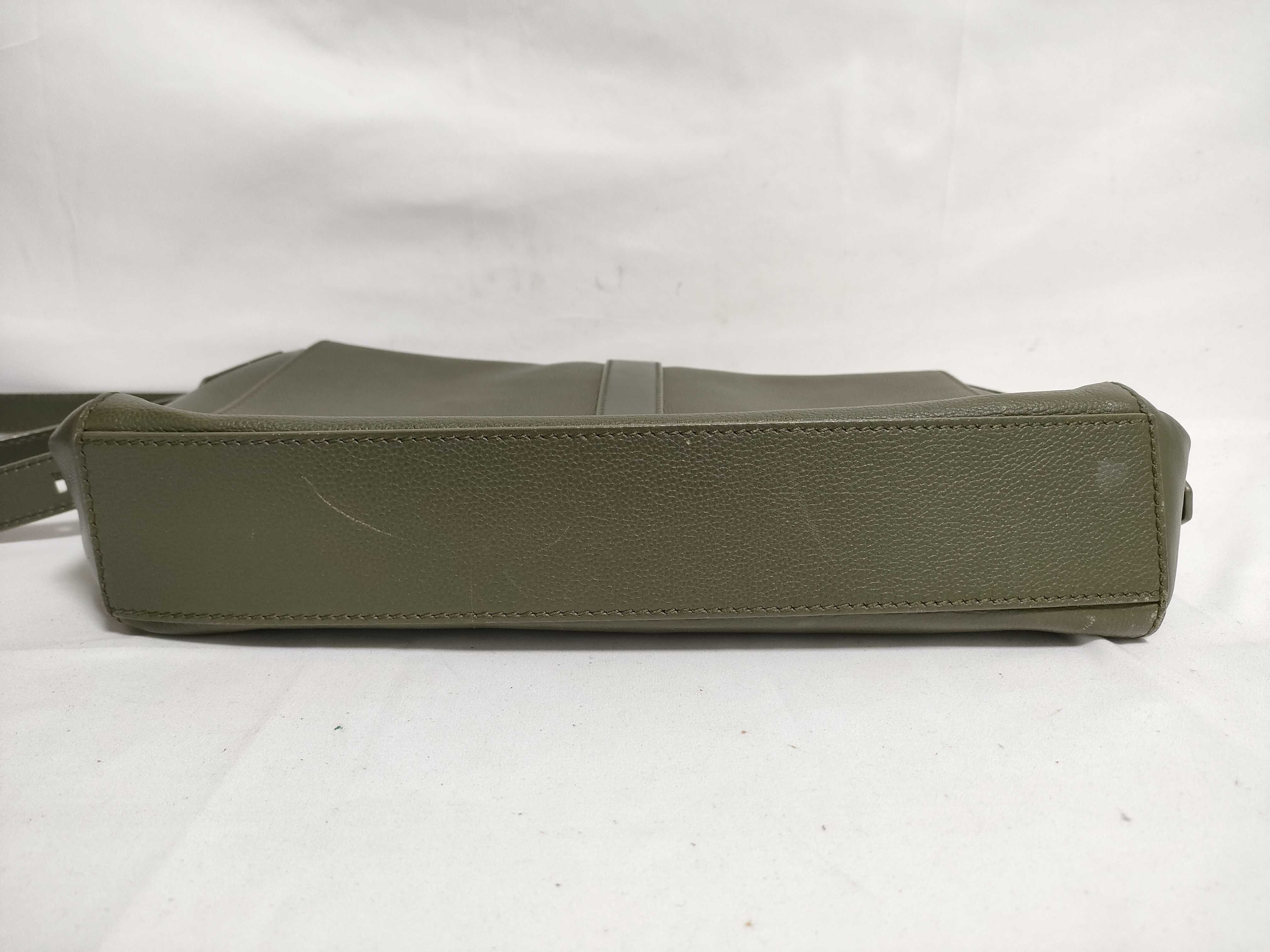 Bulgari Leather Messenger Bag Khaki Shoulder Bag — view 6