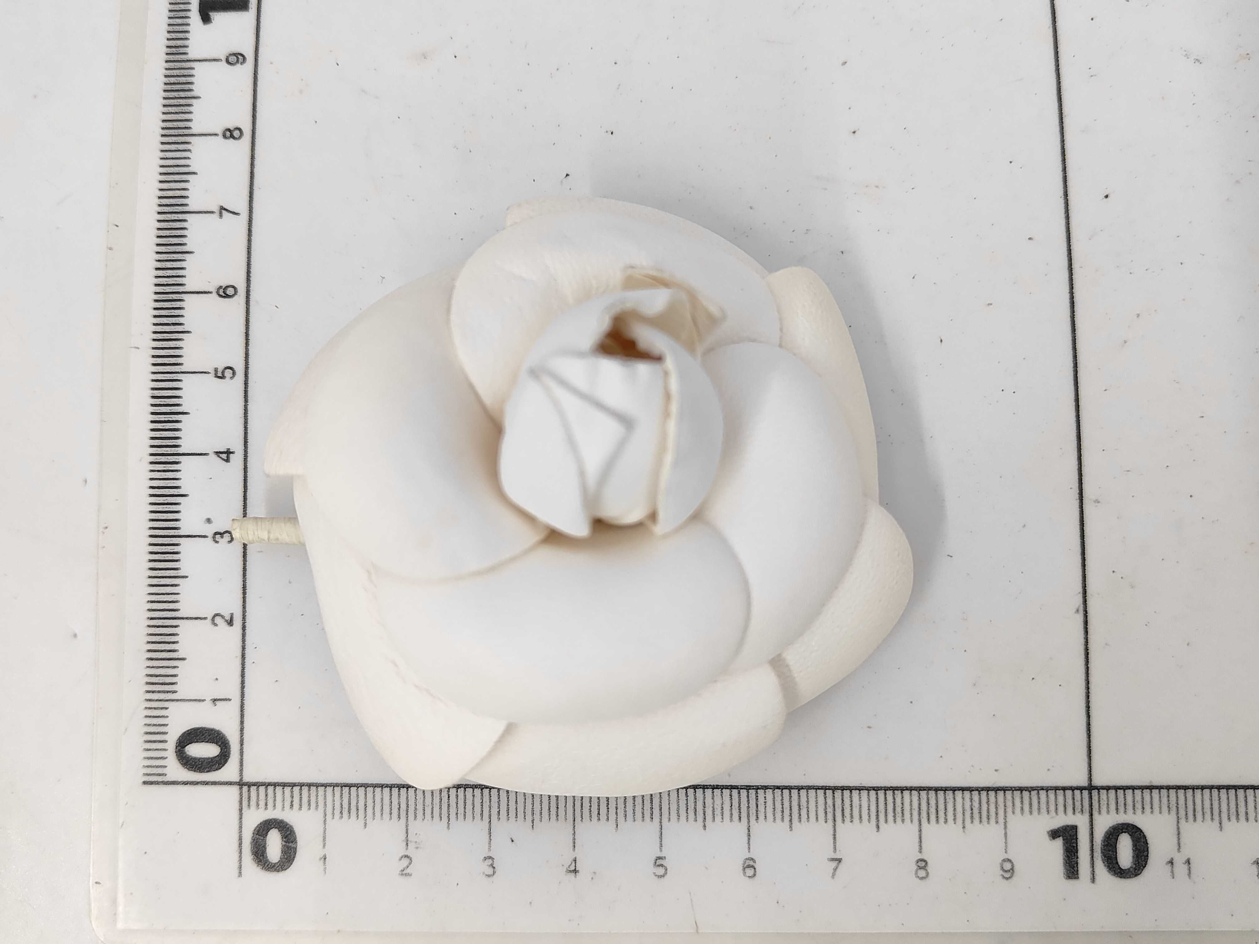 Camellia White Brooch — view 6