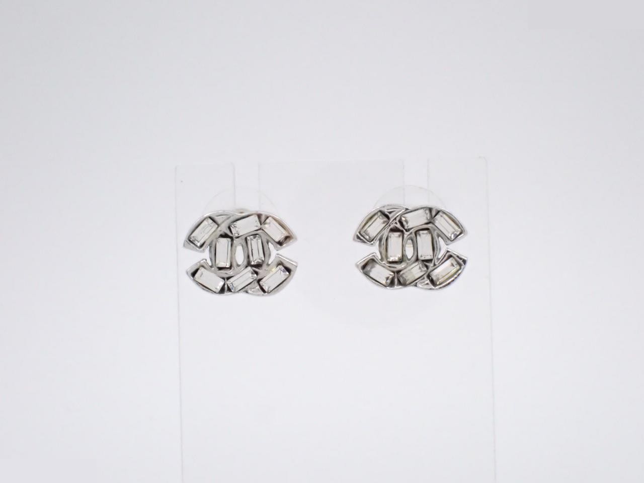 Earrings 01P Coco Mark Rhinestone