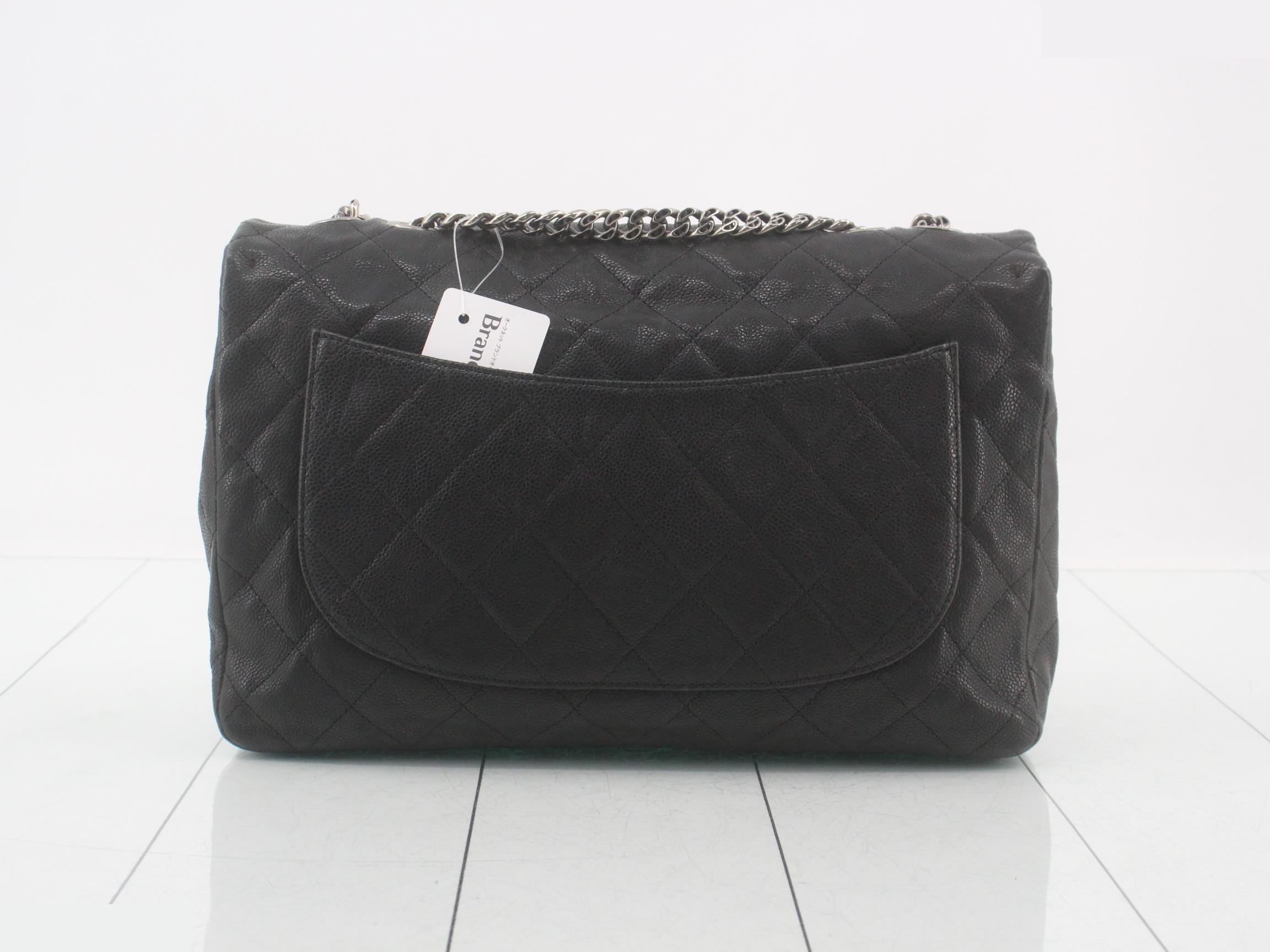 Caviar skin chain shoulder bag — view 2