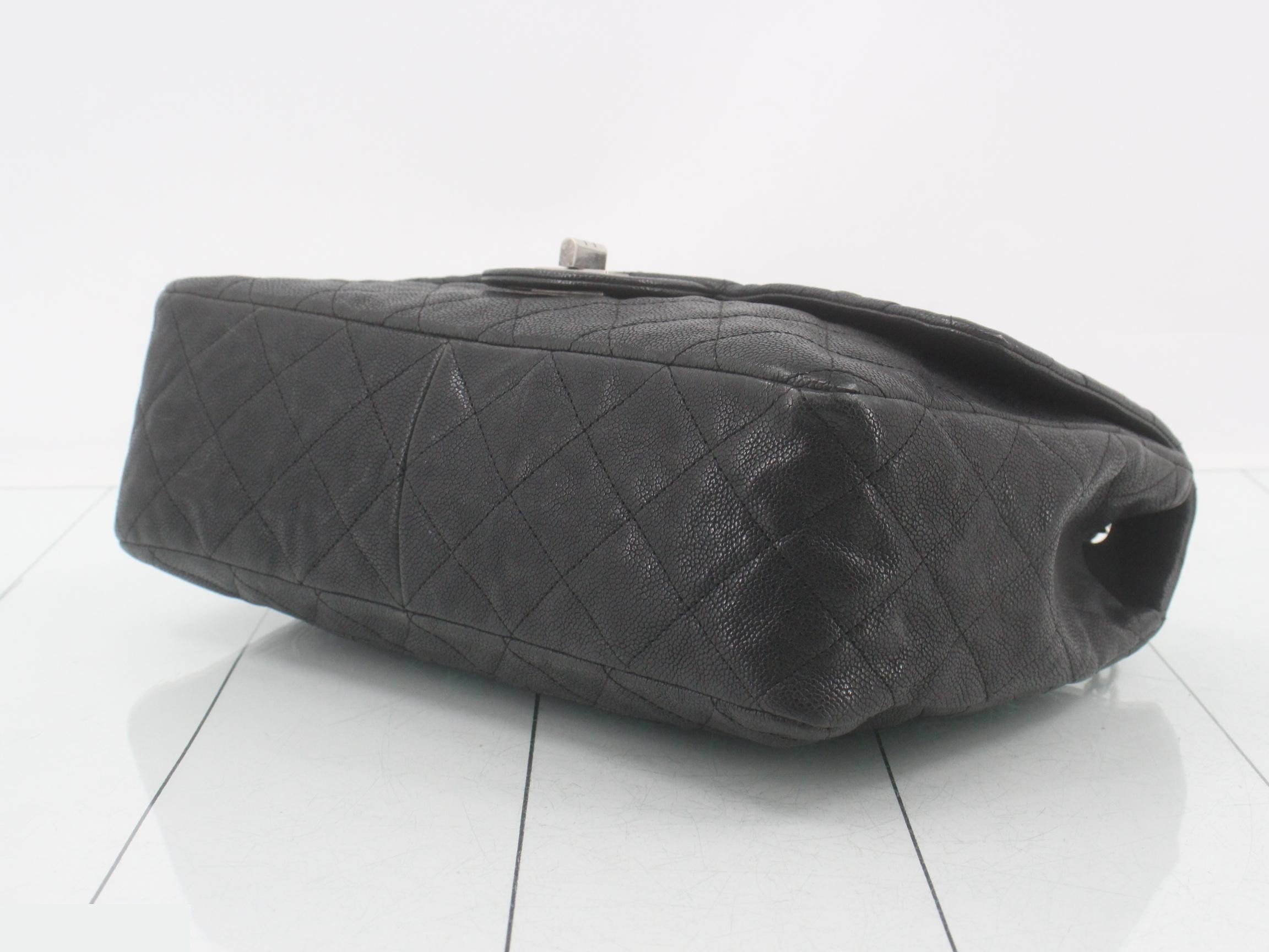 Caviar skin chain shoulder bag — view 6
