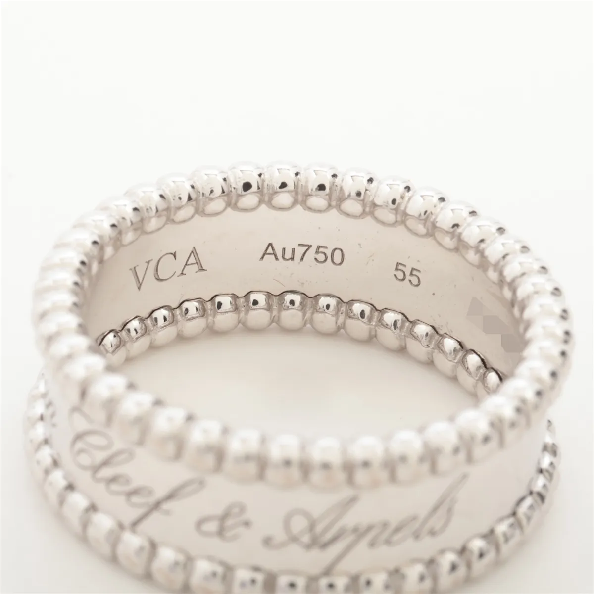 Perlee Signature Ring, 750 (WG), 9.2g, Size 55, JP296449. Some wear and — view 3
