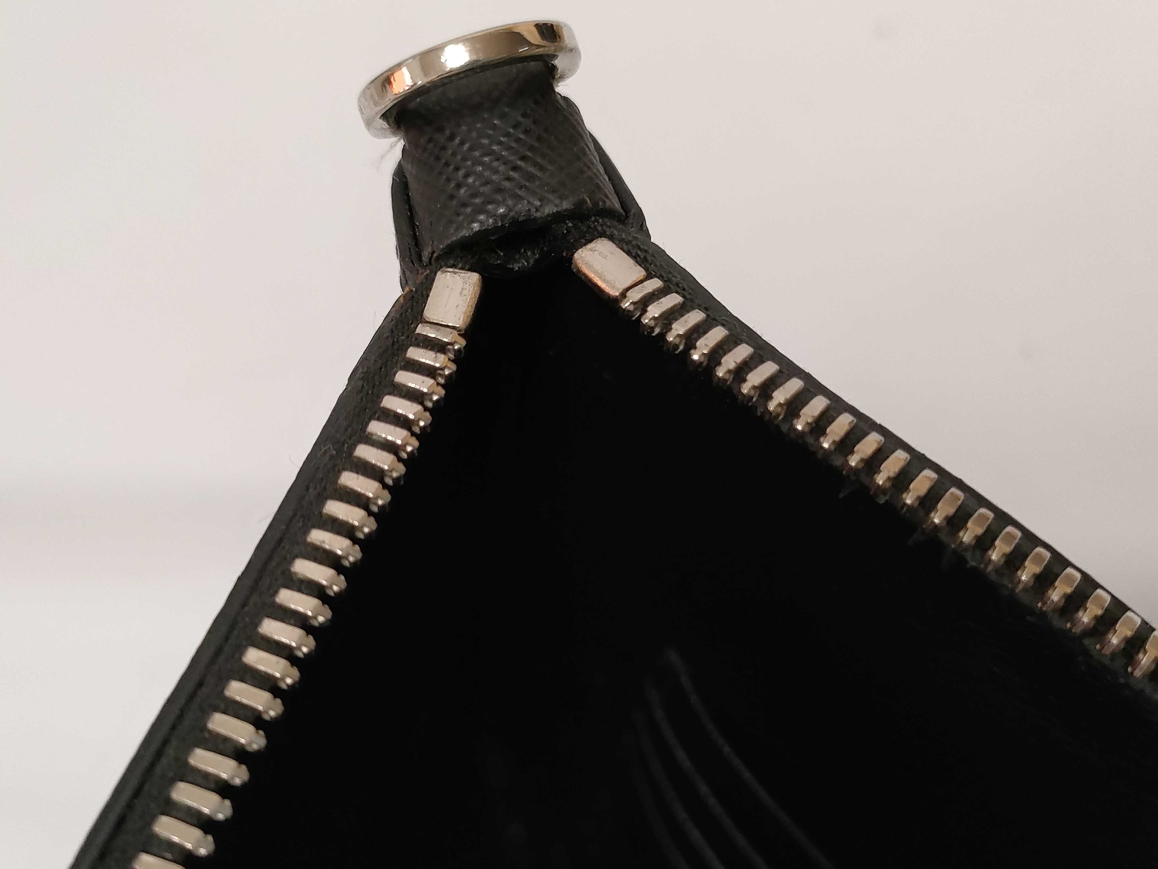 Saffiano Clutch Bag - Black and Yellow — view 10