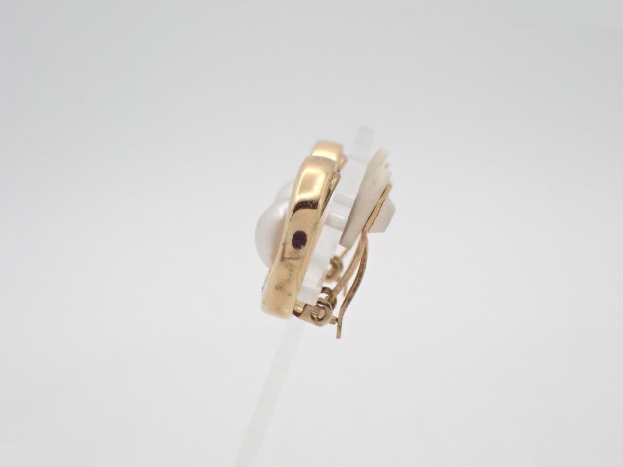 Pearl Earrings, Gold Plated — view 3