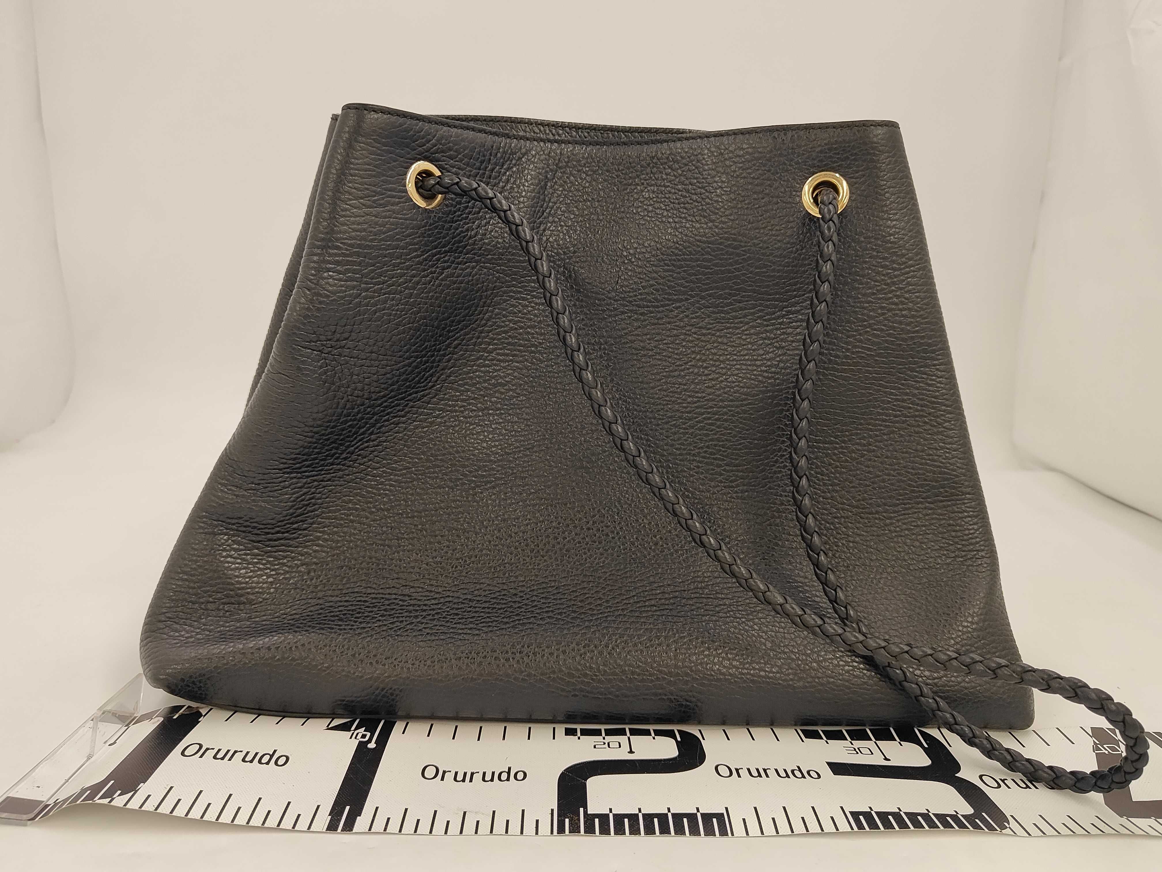 Leather Tote Bag (Black) — view 2