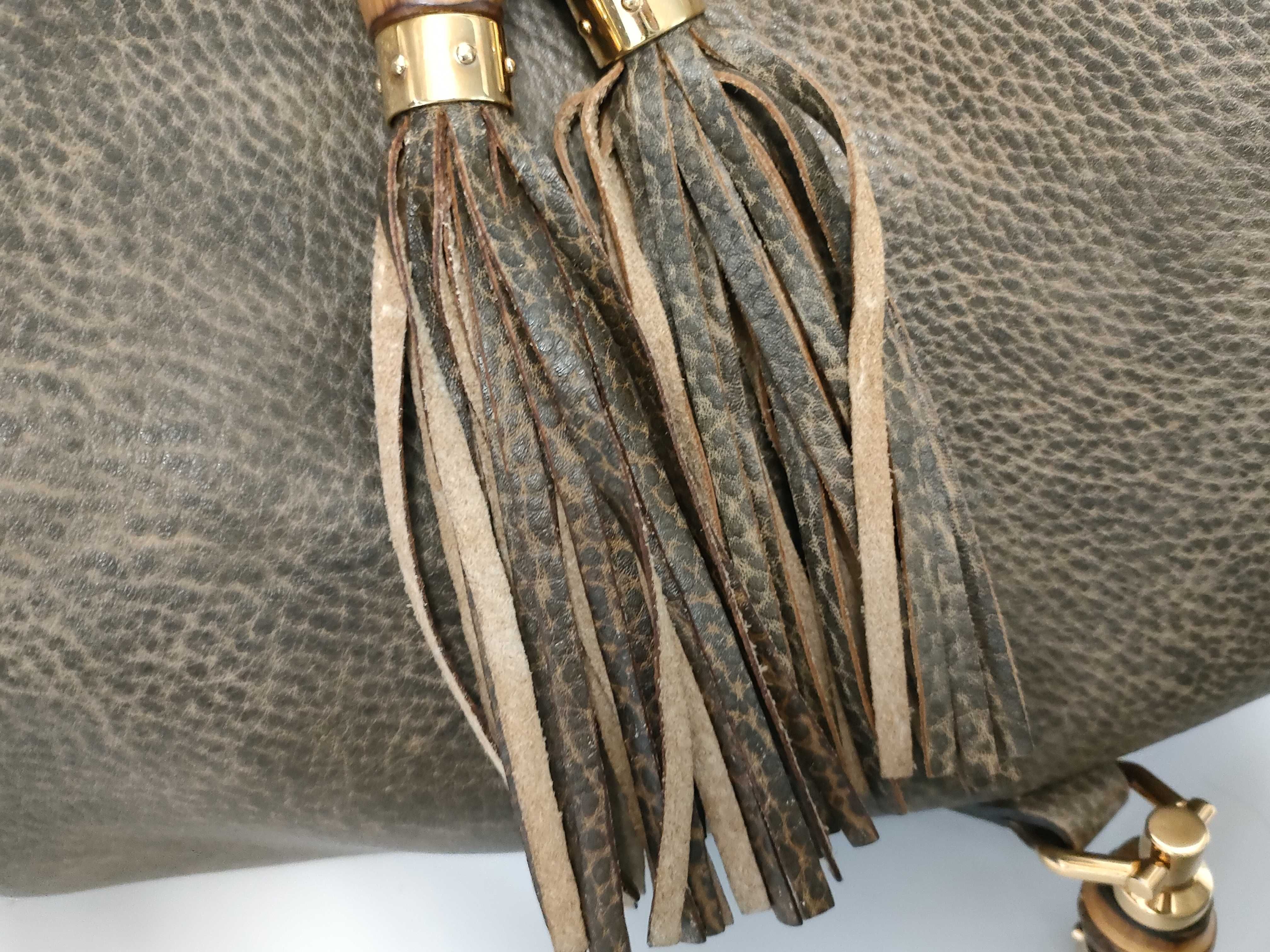 Bamboo FR - Bamboo Leather 2-Way Shoulder Bag Olive — view 12