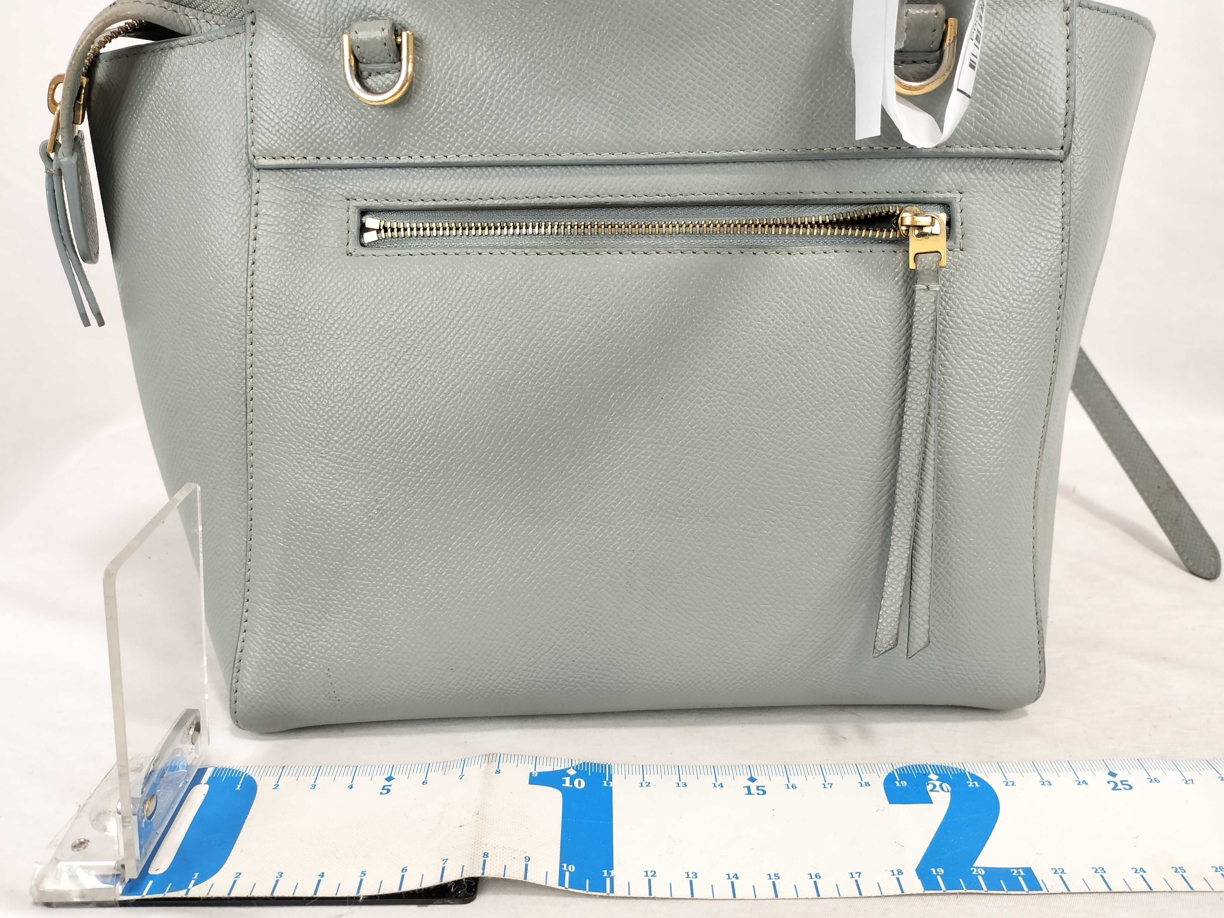 ID- Belt Bag Nano cow skin 2-way handbag Blue shoulder bag — view 2