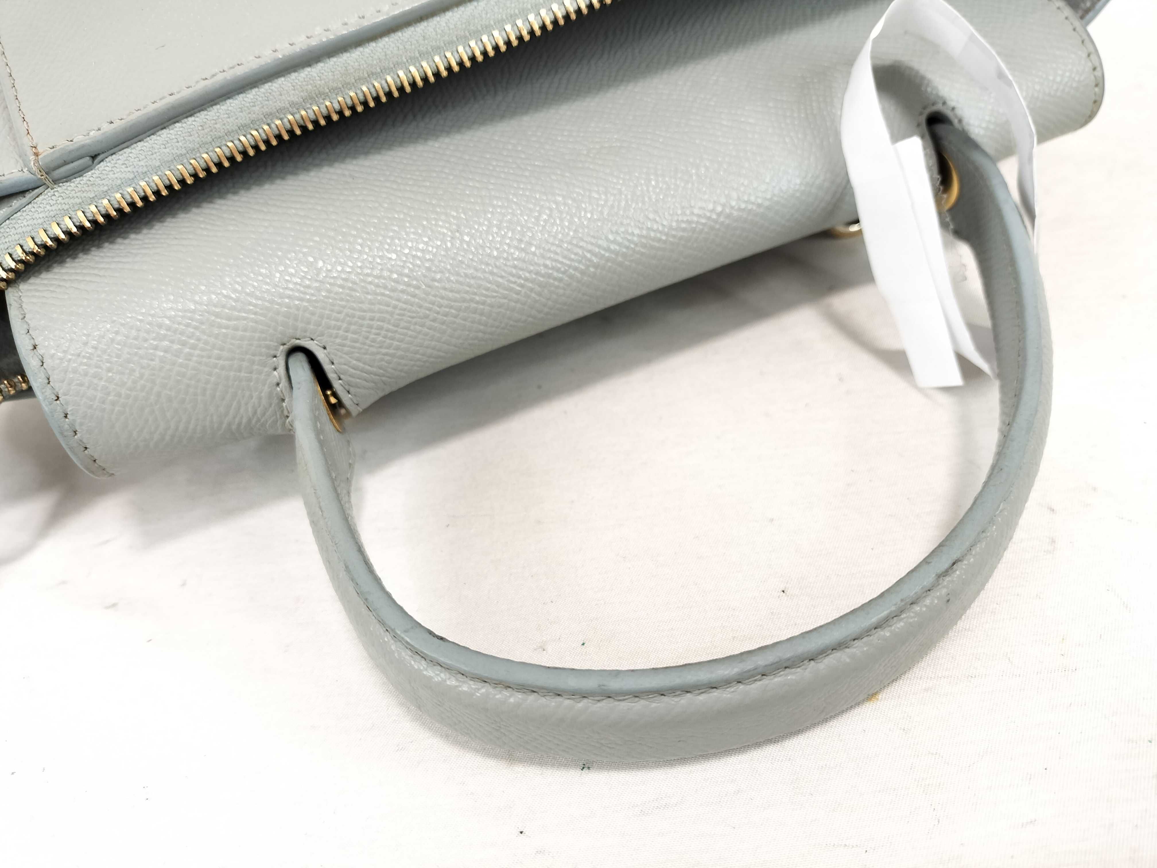ID- Belt Bag Nano cow skin 2-way handbag Blue shoulder bag — view 3