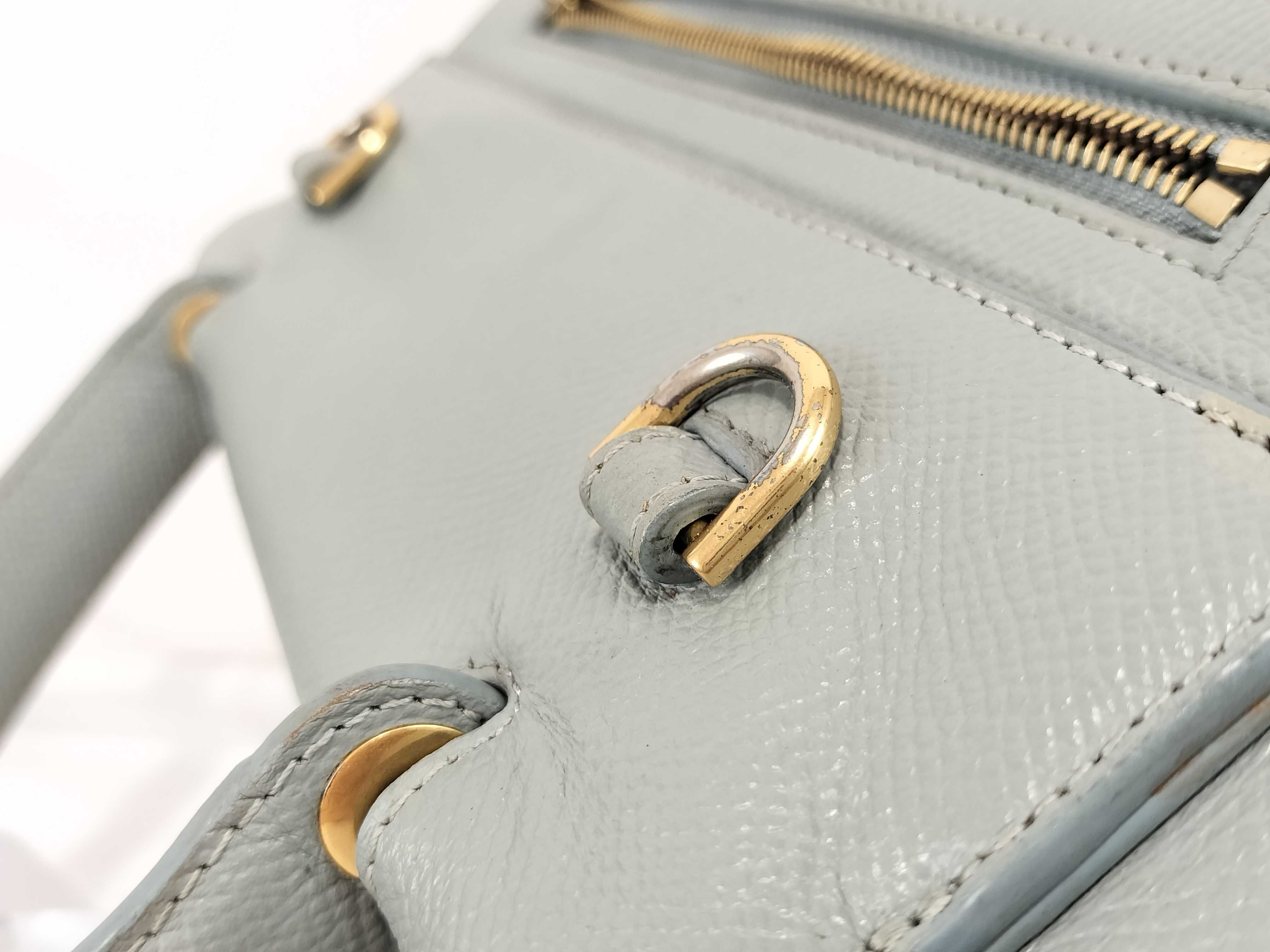ID- Belt Bag Nano cow skin 2-way handbag Blue shoulder bag — view 5