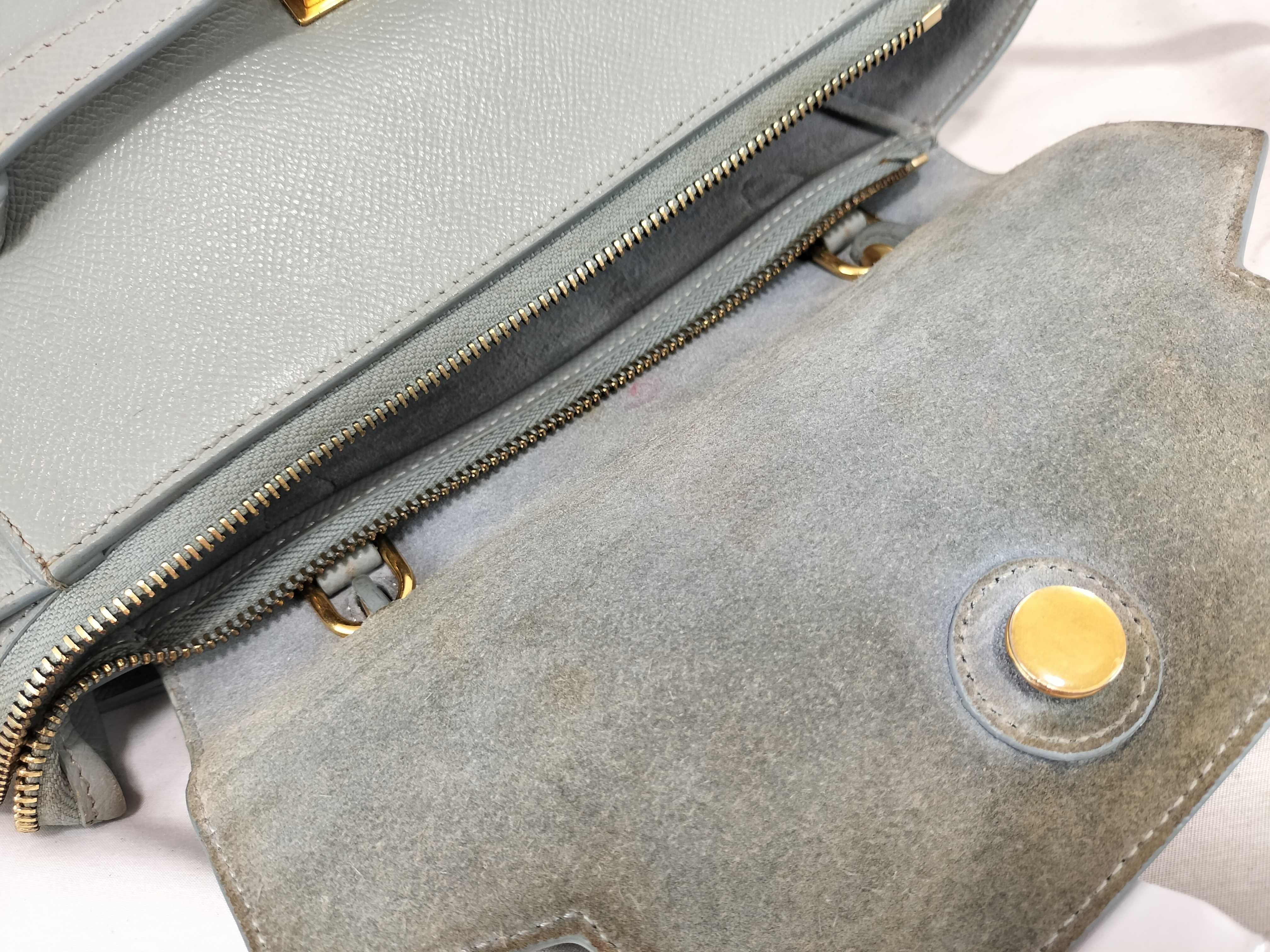ID- Belt Bag Nano cow skin 2-way handbag Blue shoulder bag — view 9