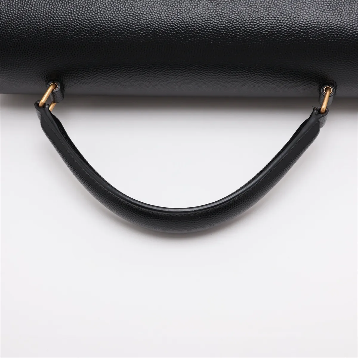 Cassandra Leather 2-Way Handbag, Black, ¥578,000 — view 5