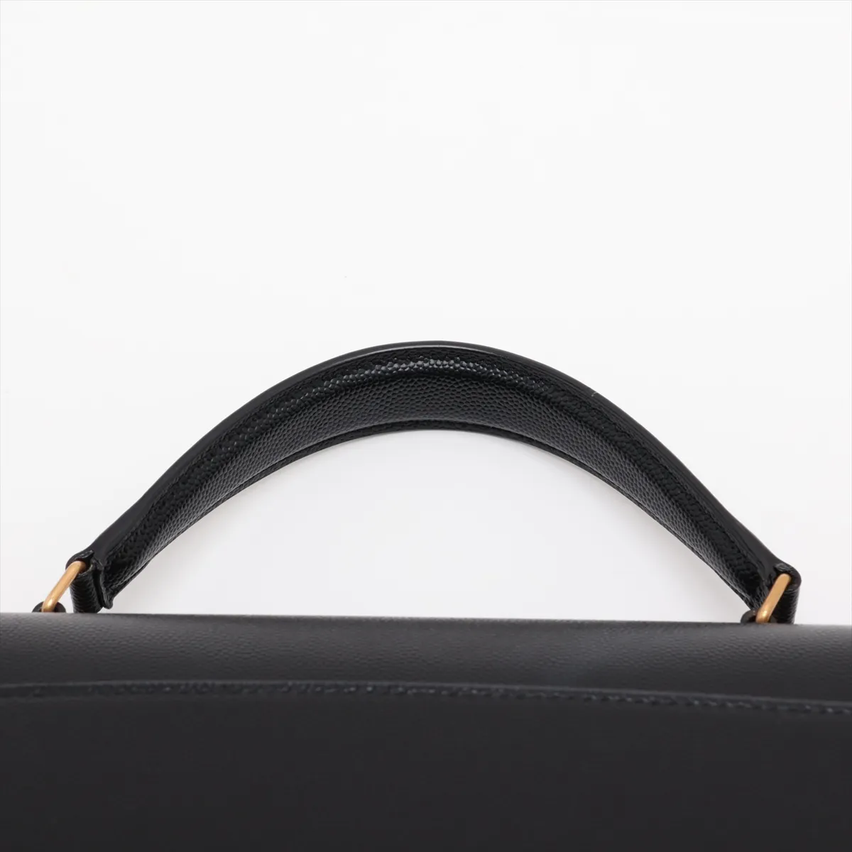 Cassandra Leather 2-Way Handbag, Black, ¥578,000 — view 6