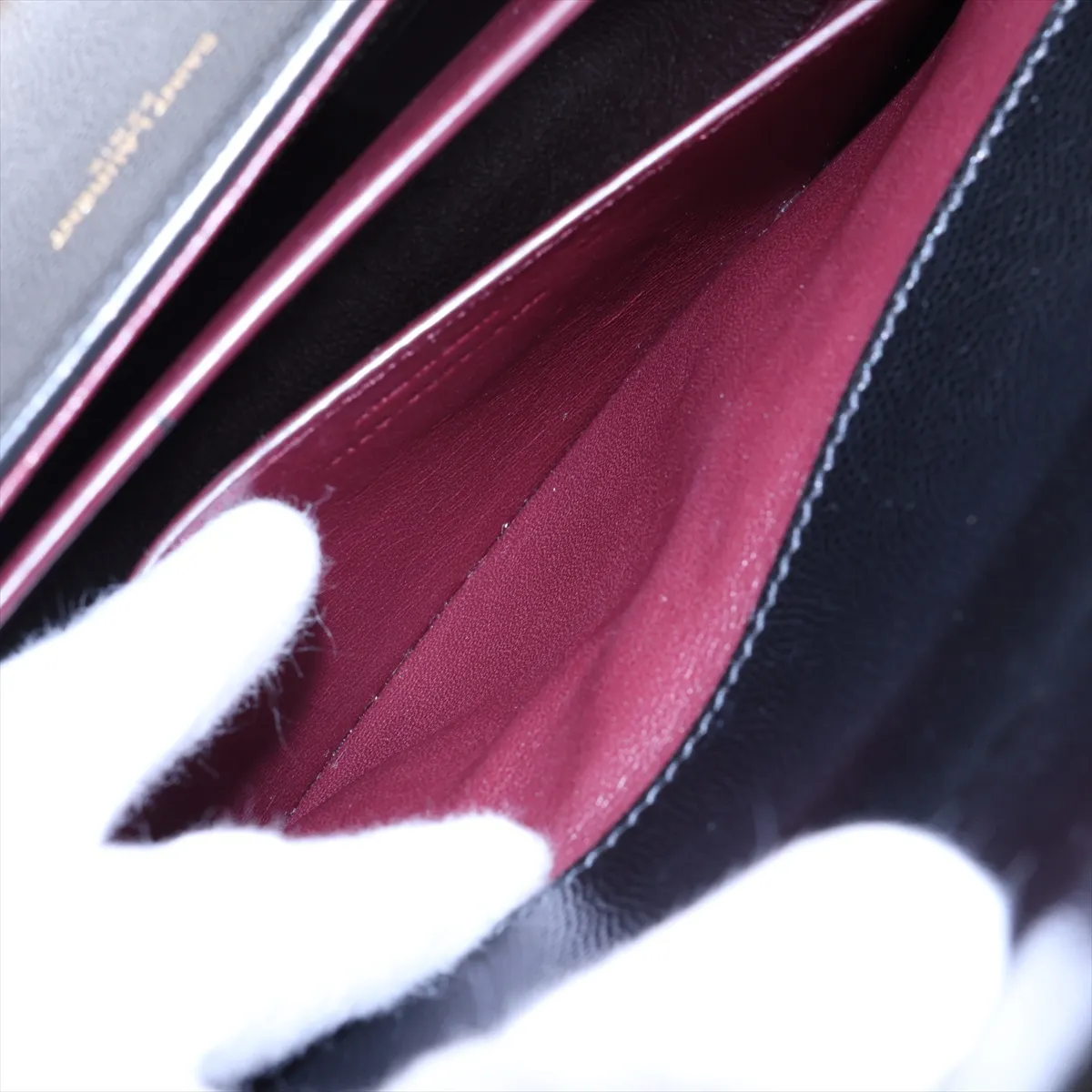 Cassandra Leather 2-Way Handbag, Black, ¥578,000 — view 10