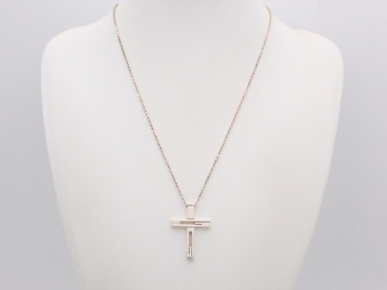 Cutout Cross Necklace, Sterling Silver (925), 11.2g — view 3