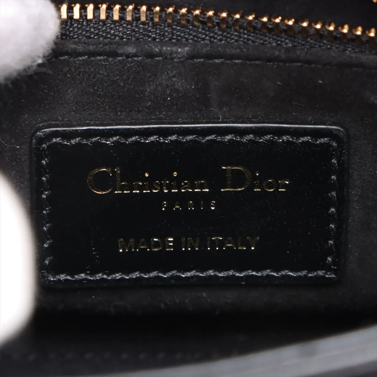 Cannage Lady Dior Mini Leather 2WAY Handbag Black — view 10
