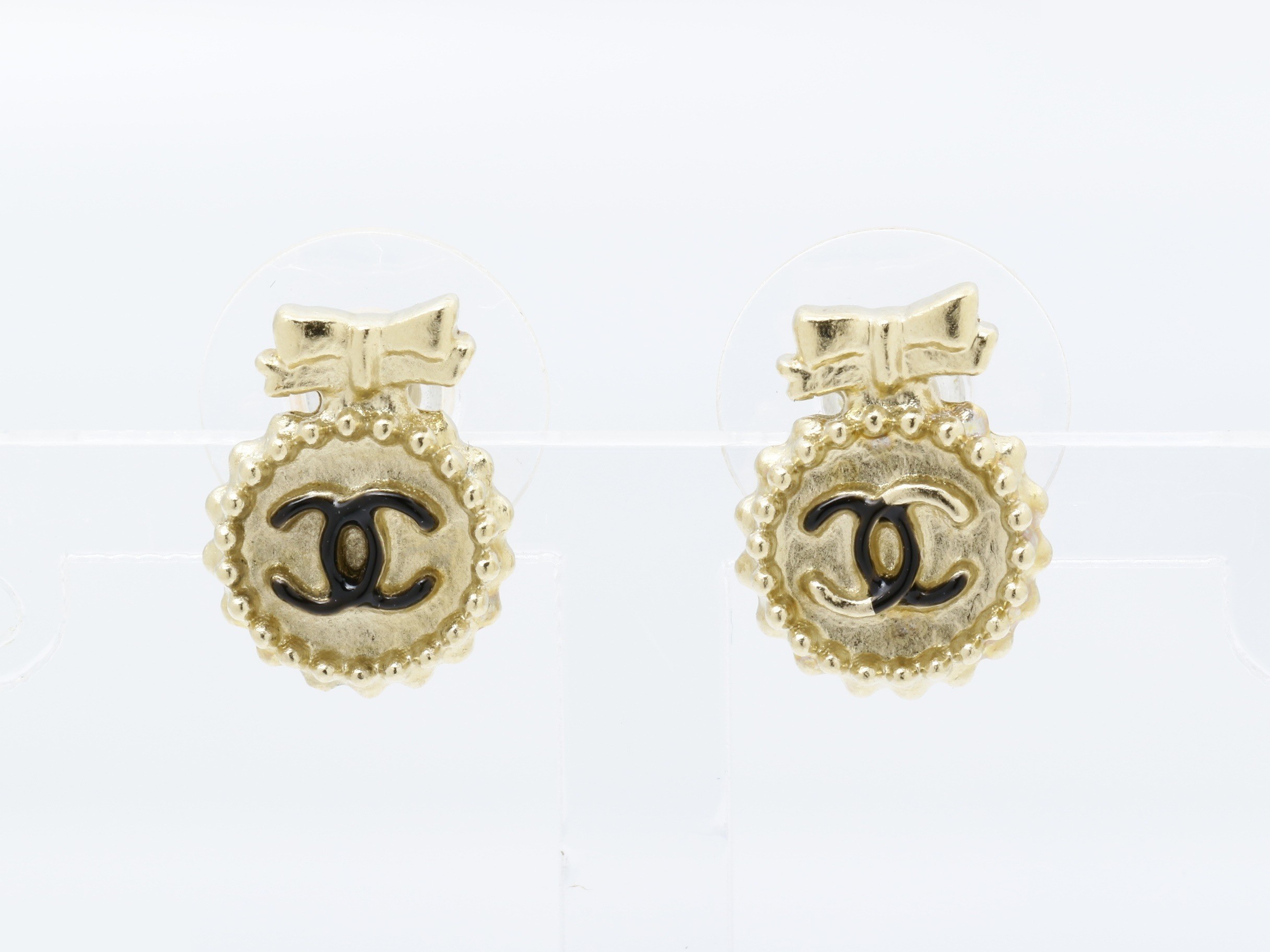Coco Ribbon Gold Earrings