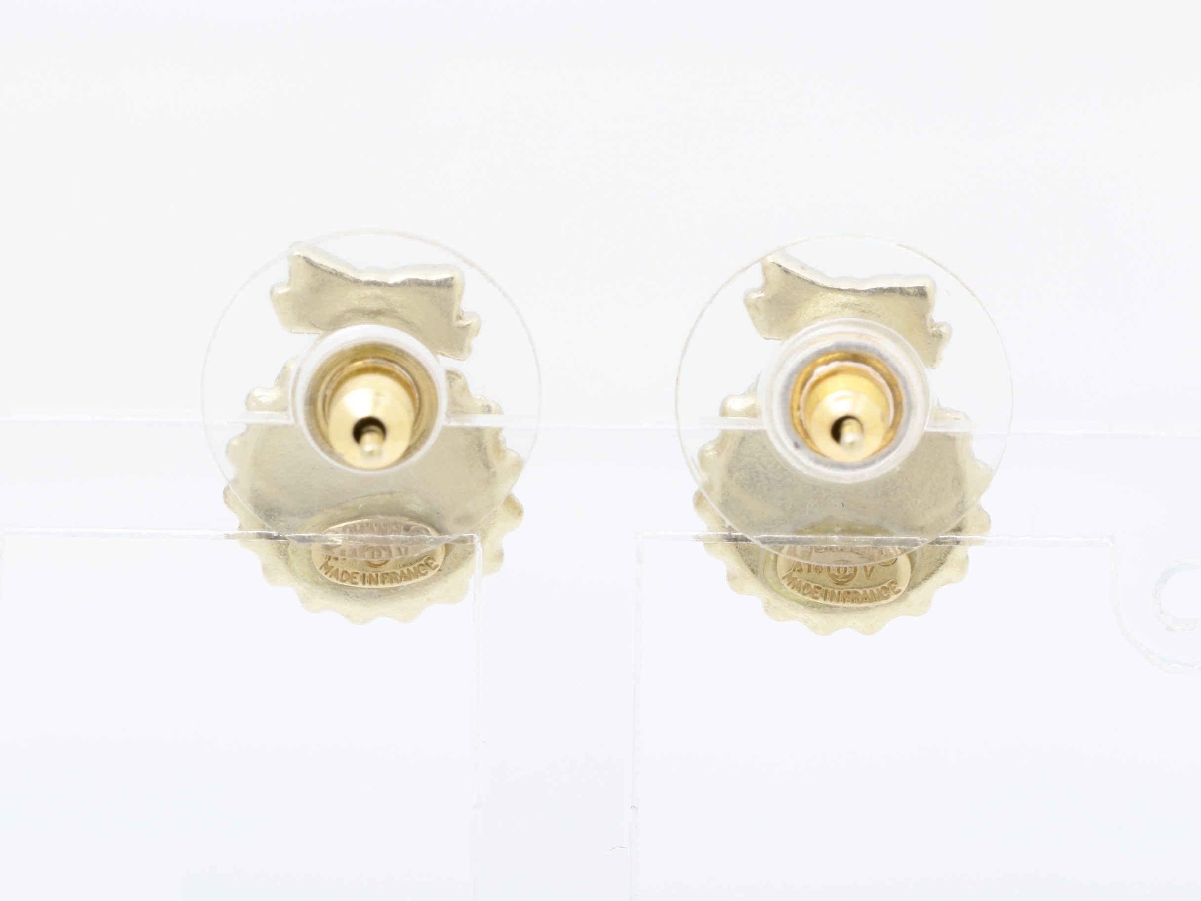 Coco Ribbon Gold Earrings — view 2
