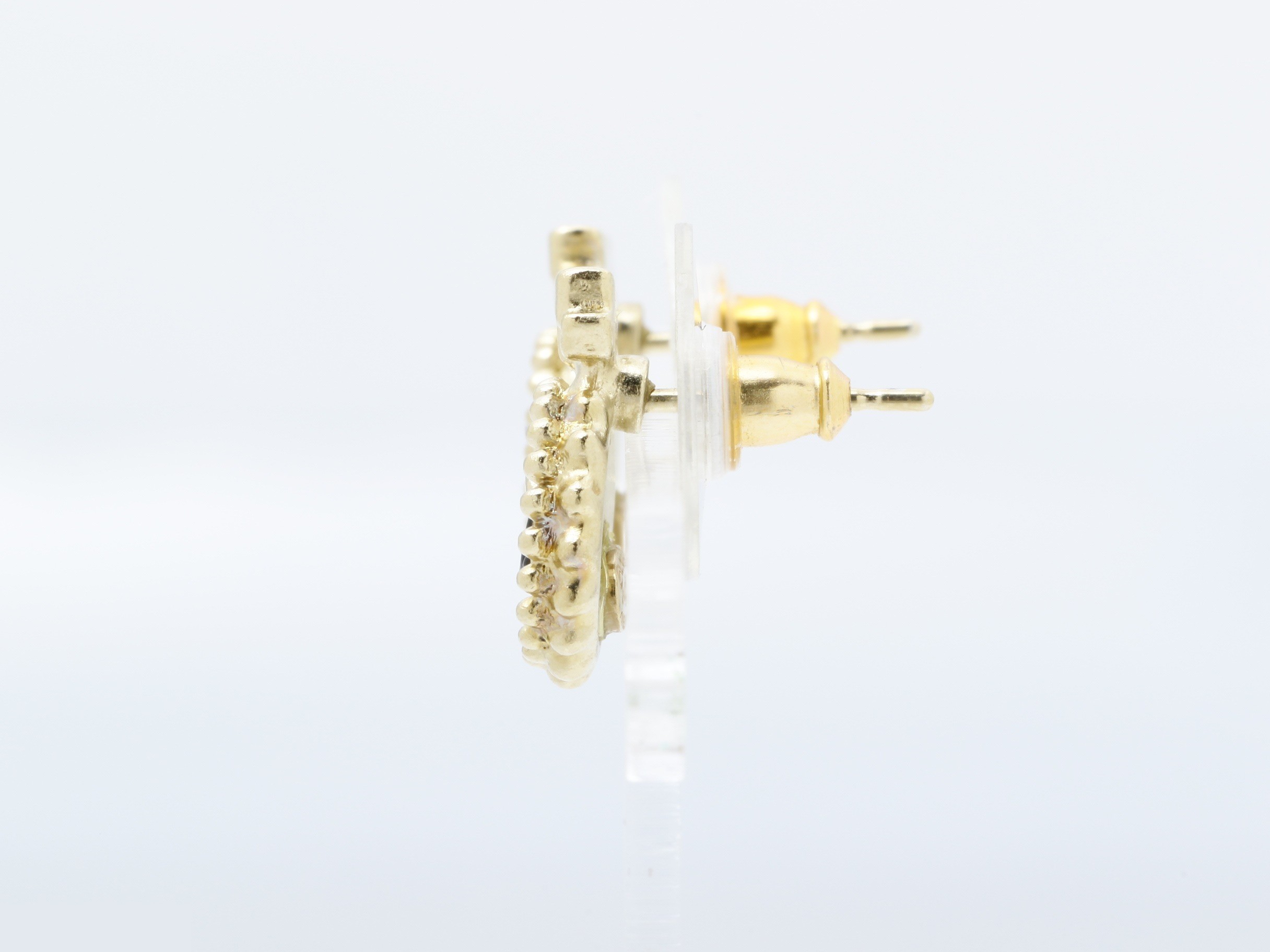 Coco Ribbon Gold Earrings — view 3
