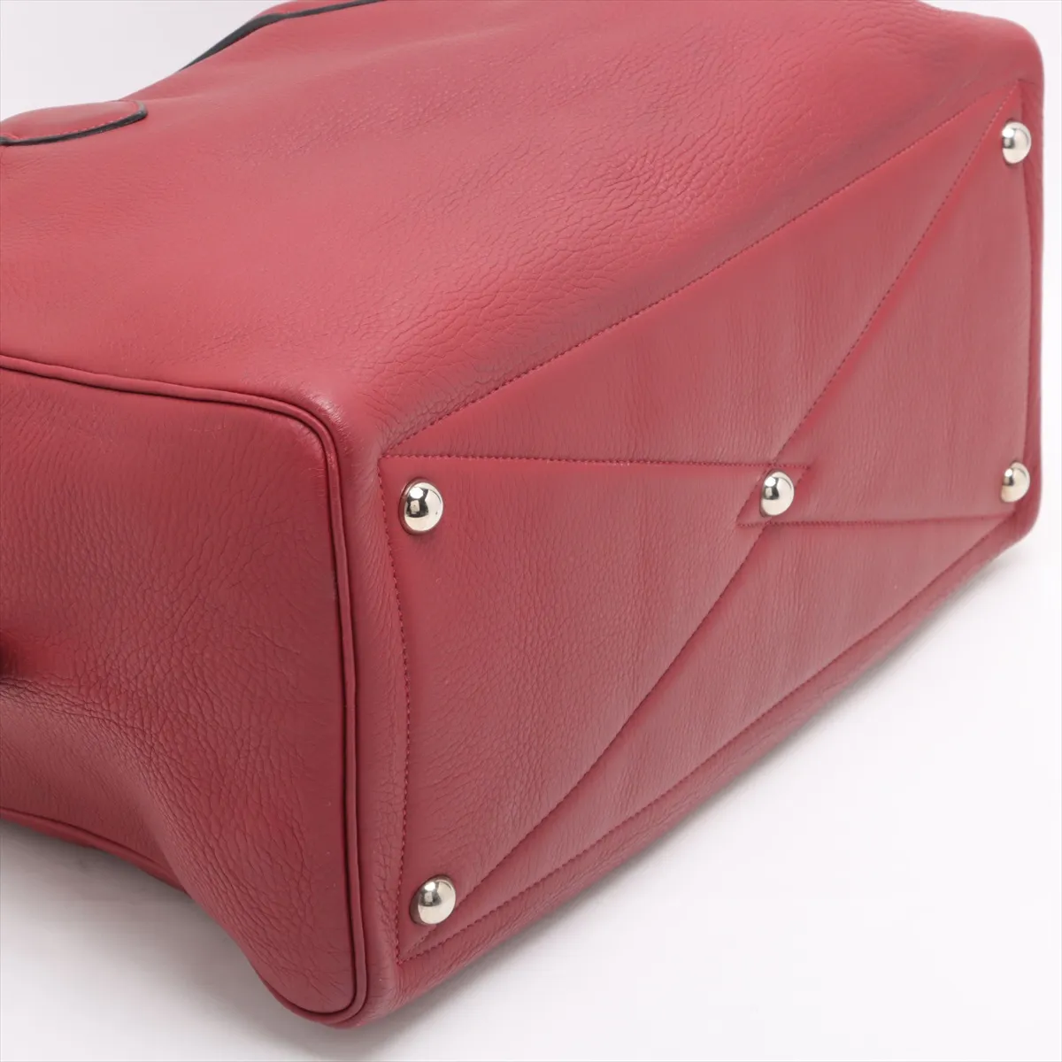 Victoria 43 Taurillon Clemence Rouge Ash Silver hardware D:2000 — view 4