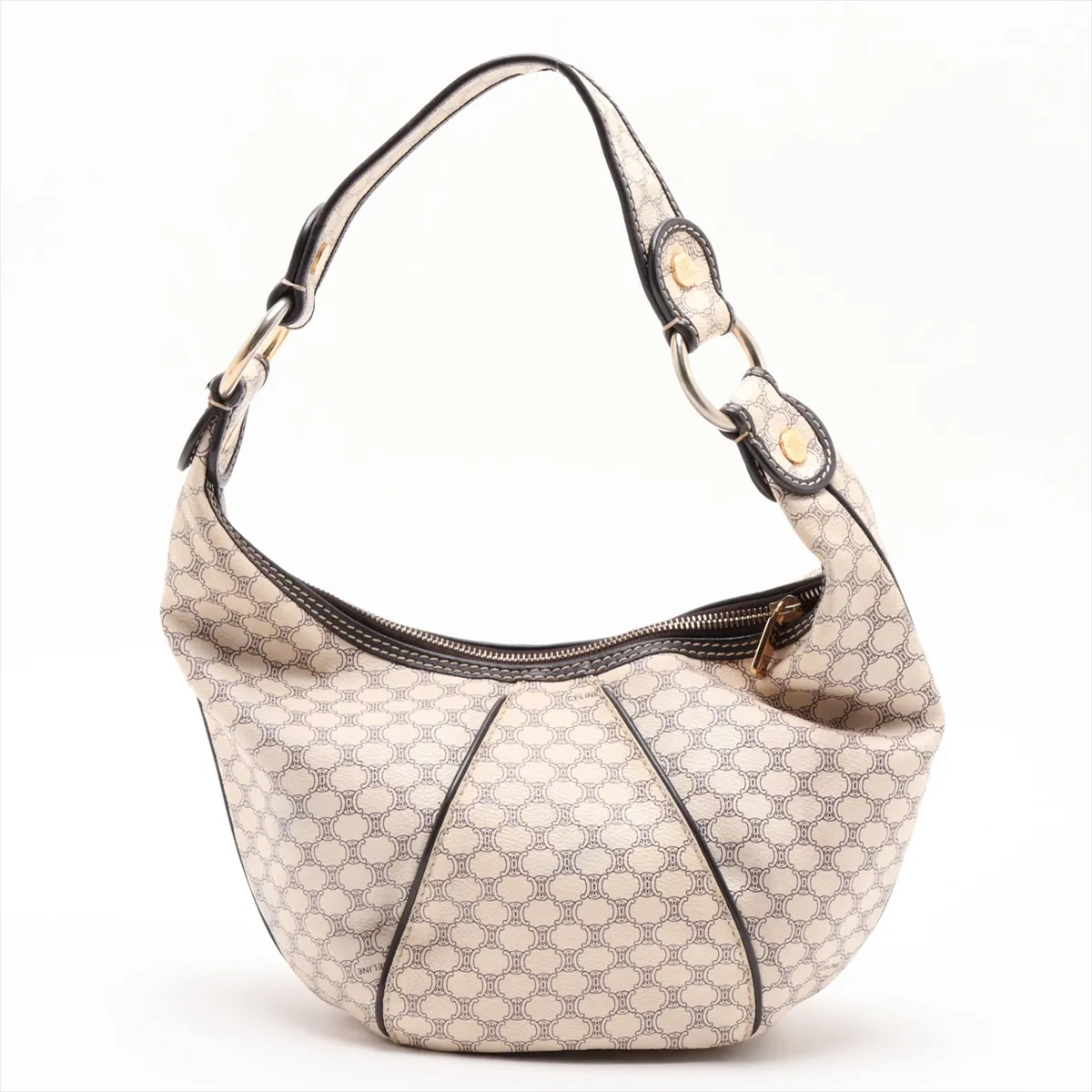 Macadam PVC x Leather Shoulder Bag, Beige — view 2