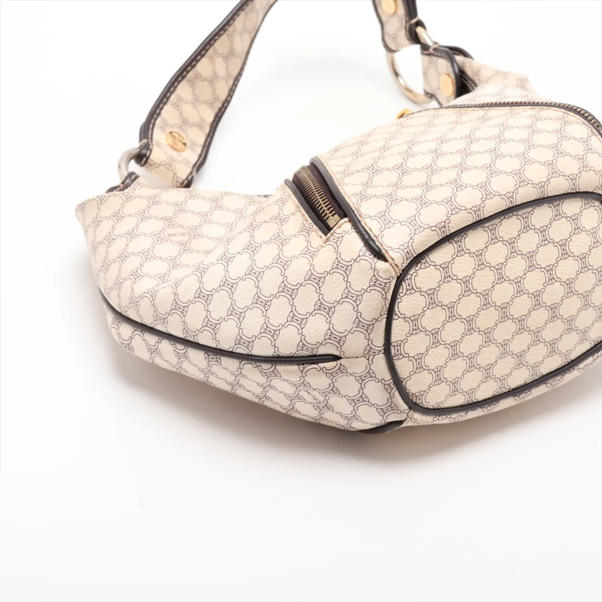 Macadam PVC x Leather Shoulder Bag, Beige — view 4