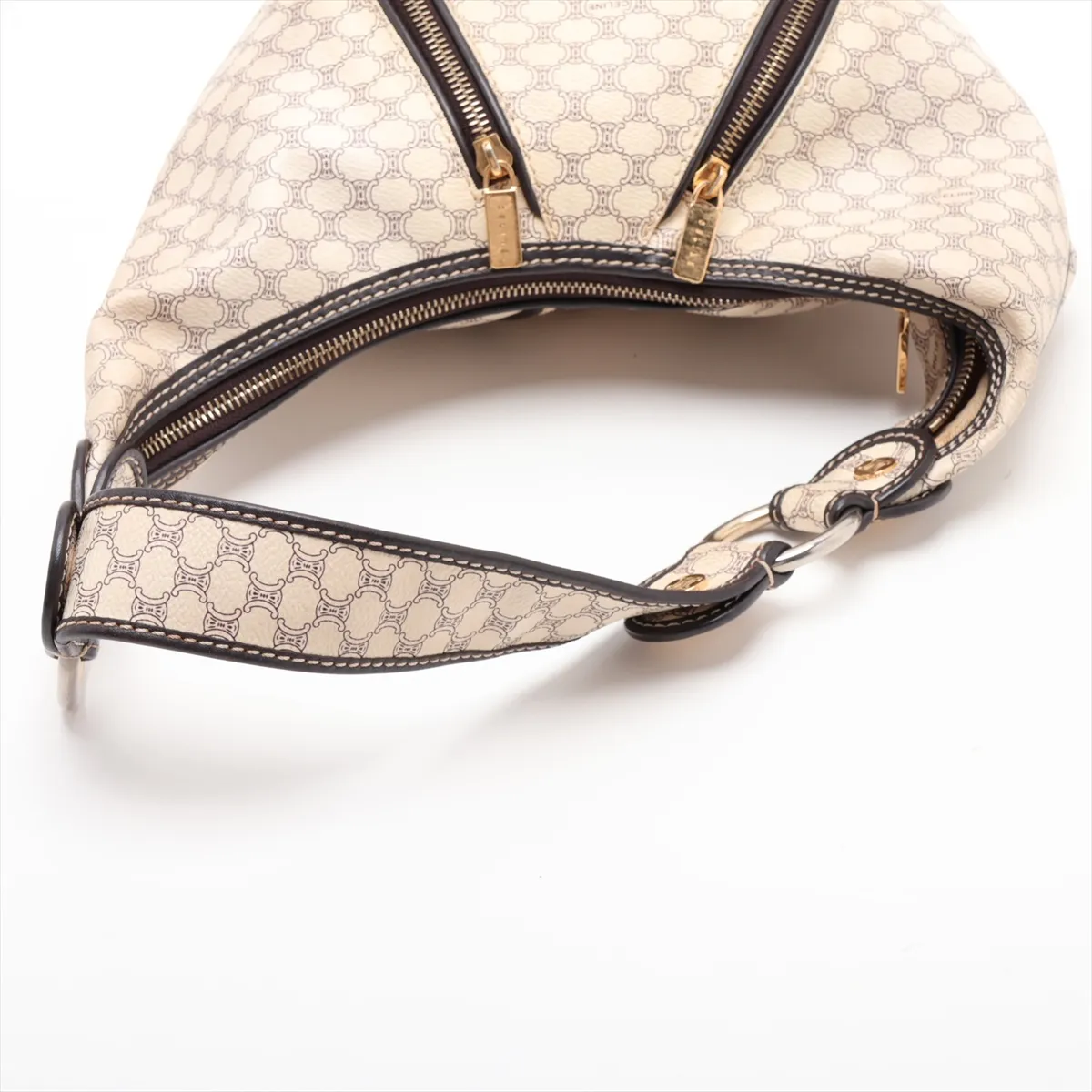Macadam PVC x Leather Shoulder Bag, Beige — view 5
