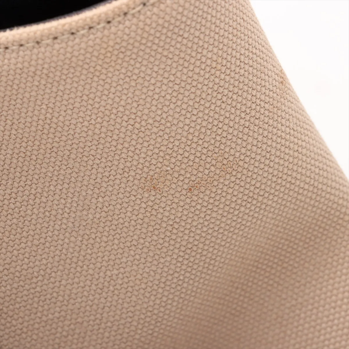 Canvas x Leather 2-Way Tote Bag, Beige x Black, BN2775 — view 12