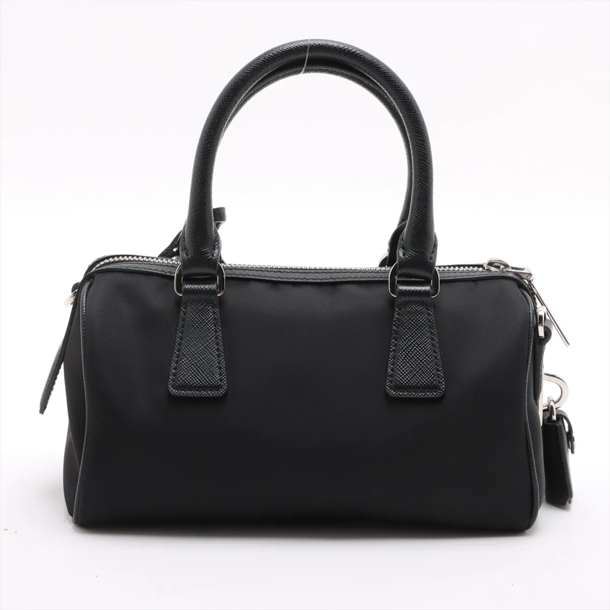 Tessuto Nylon x Leather Handbag Black — view 2