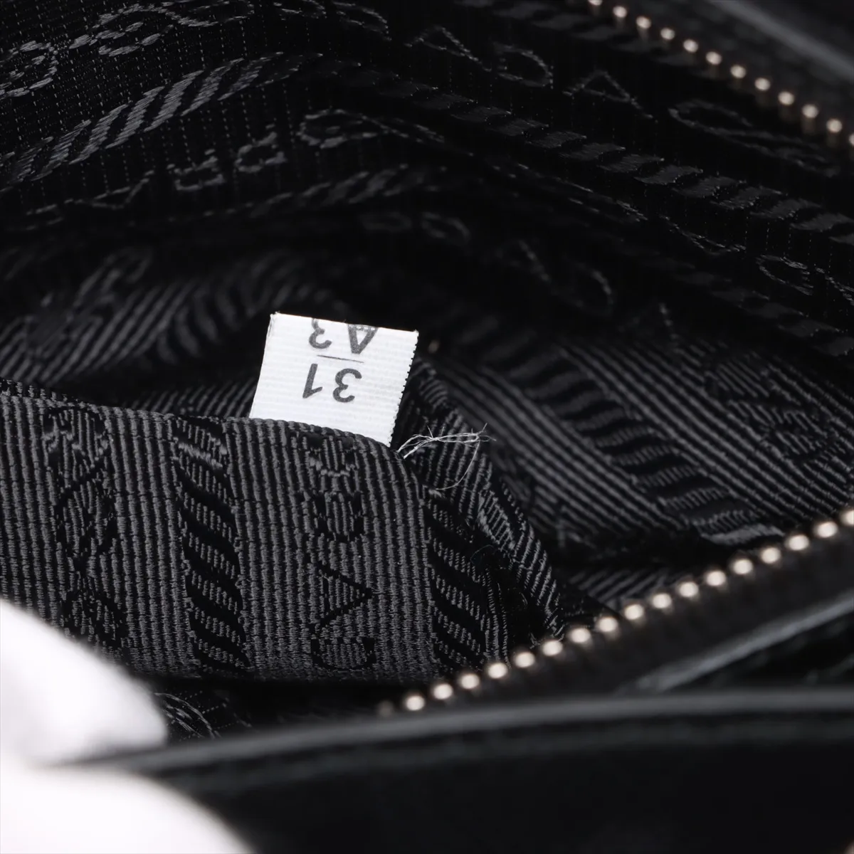 Tessuto Nylon x Leather Handbag Black — view 12