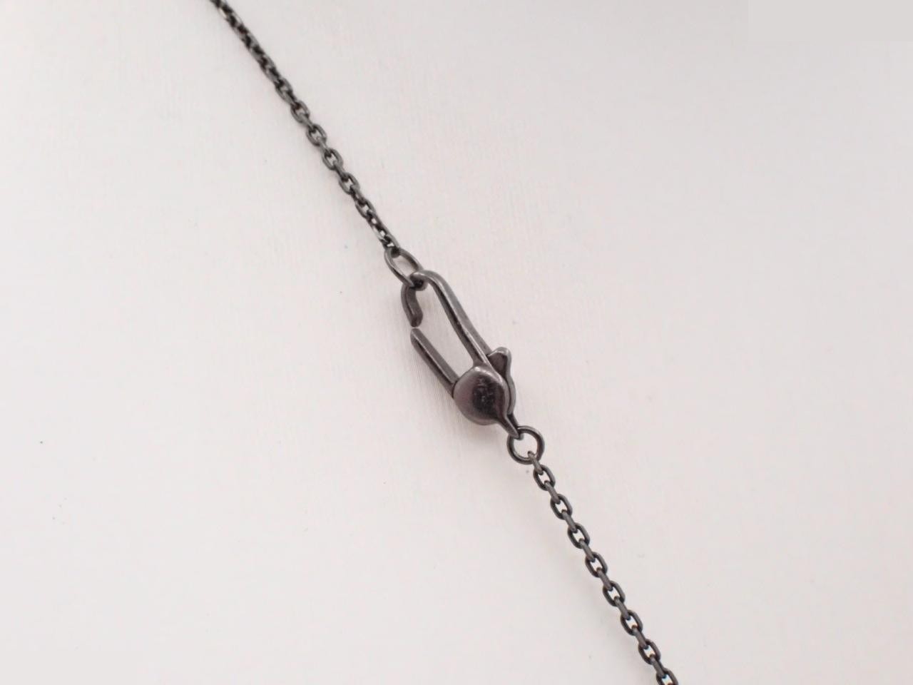 necklace, 925 sterling silver, 11.1g, cutout G-cross design. — view 2