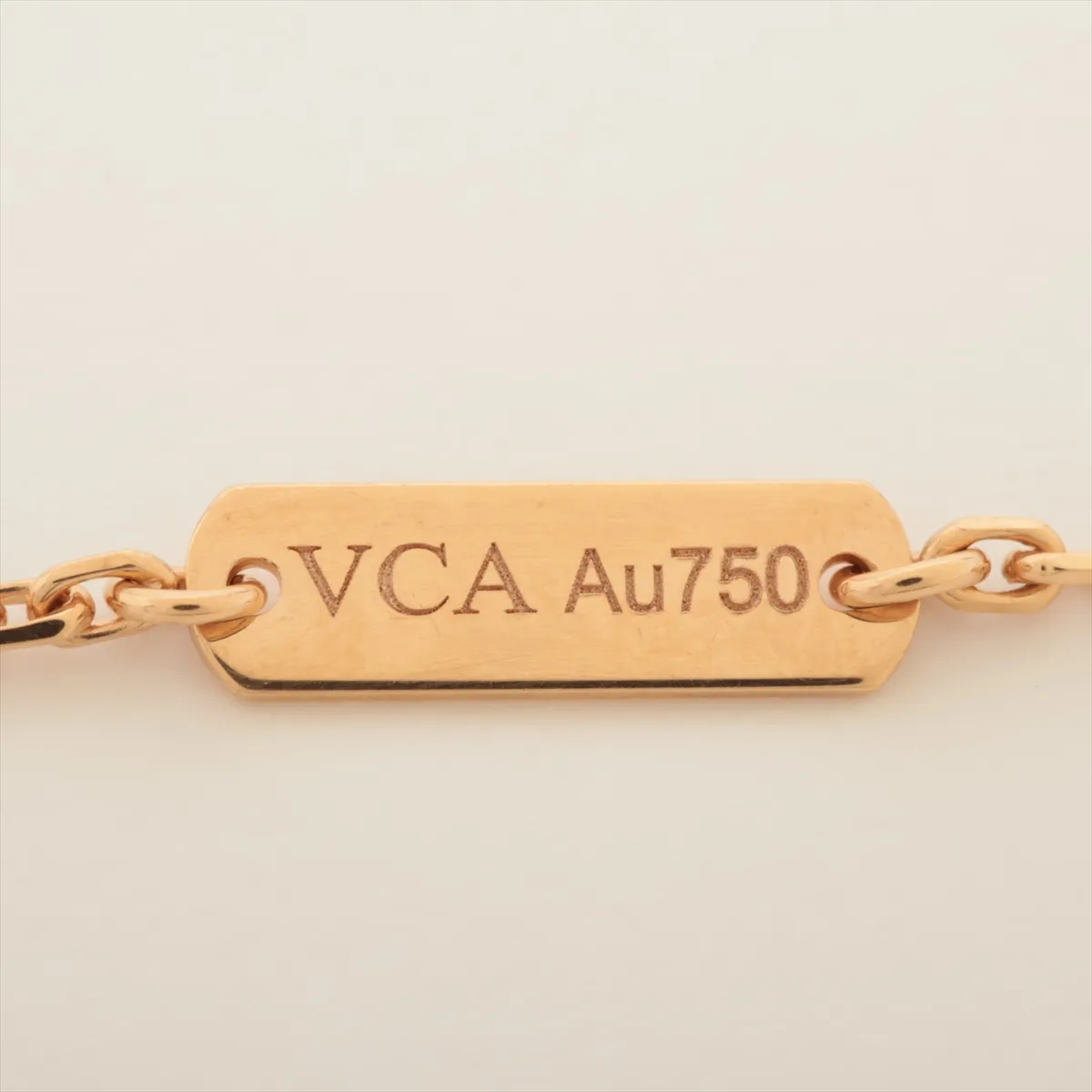 Vintage Alhambra Grey Shell Necklace, 750 (PG), 5.3g, JA603466, — view 4