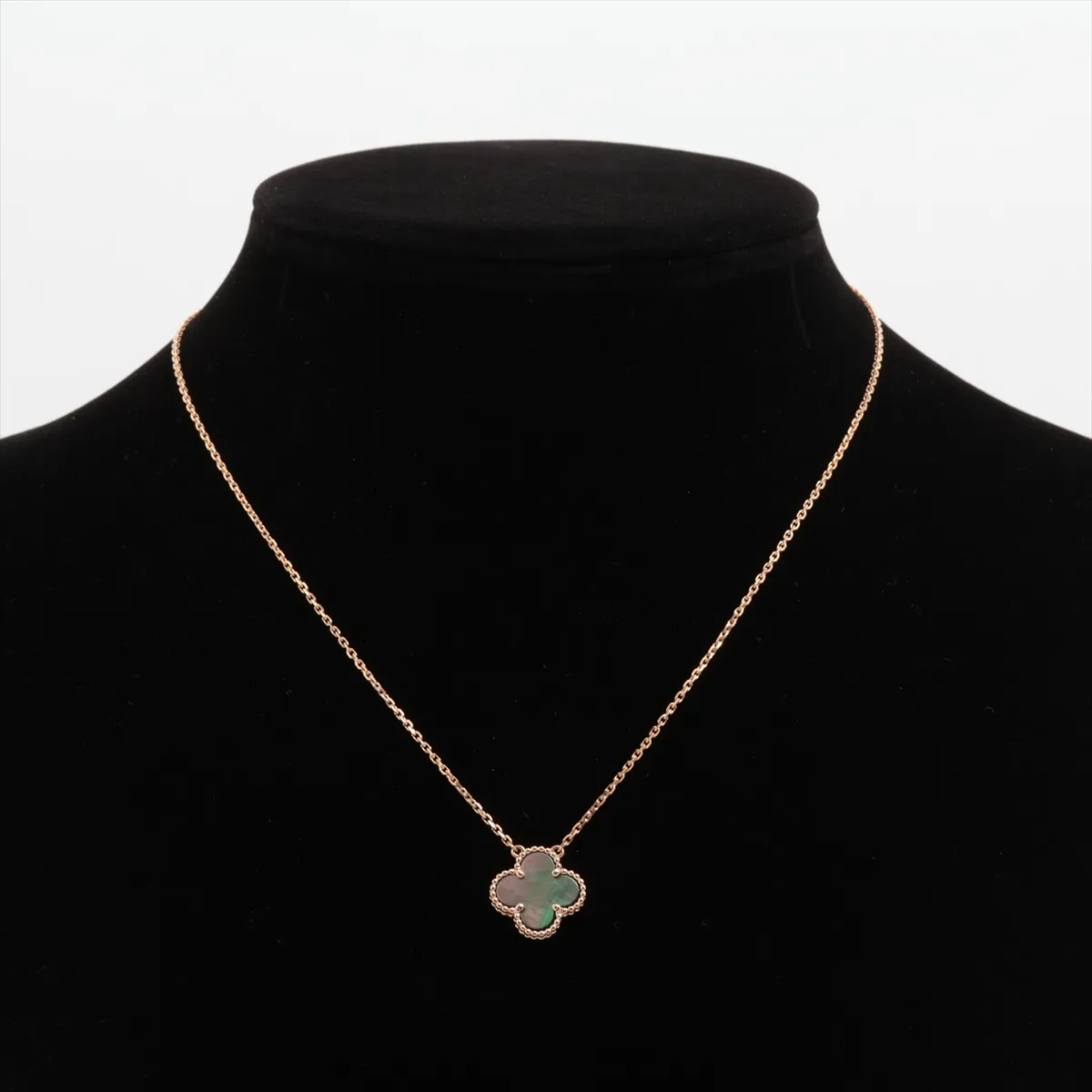 Vintage Alhambra Grey Shell Necklace, 750 (PG), 5.3g, JA603466, — view 5