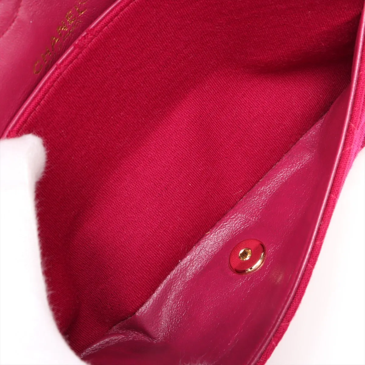 Matelassé 25 Cotton Double Flap Double Chain Bag, Red with Gold Hardware, 6544830, Series 6, A01112 — view 7