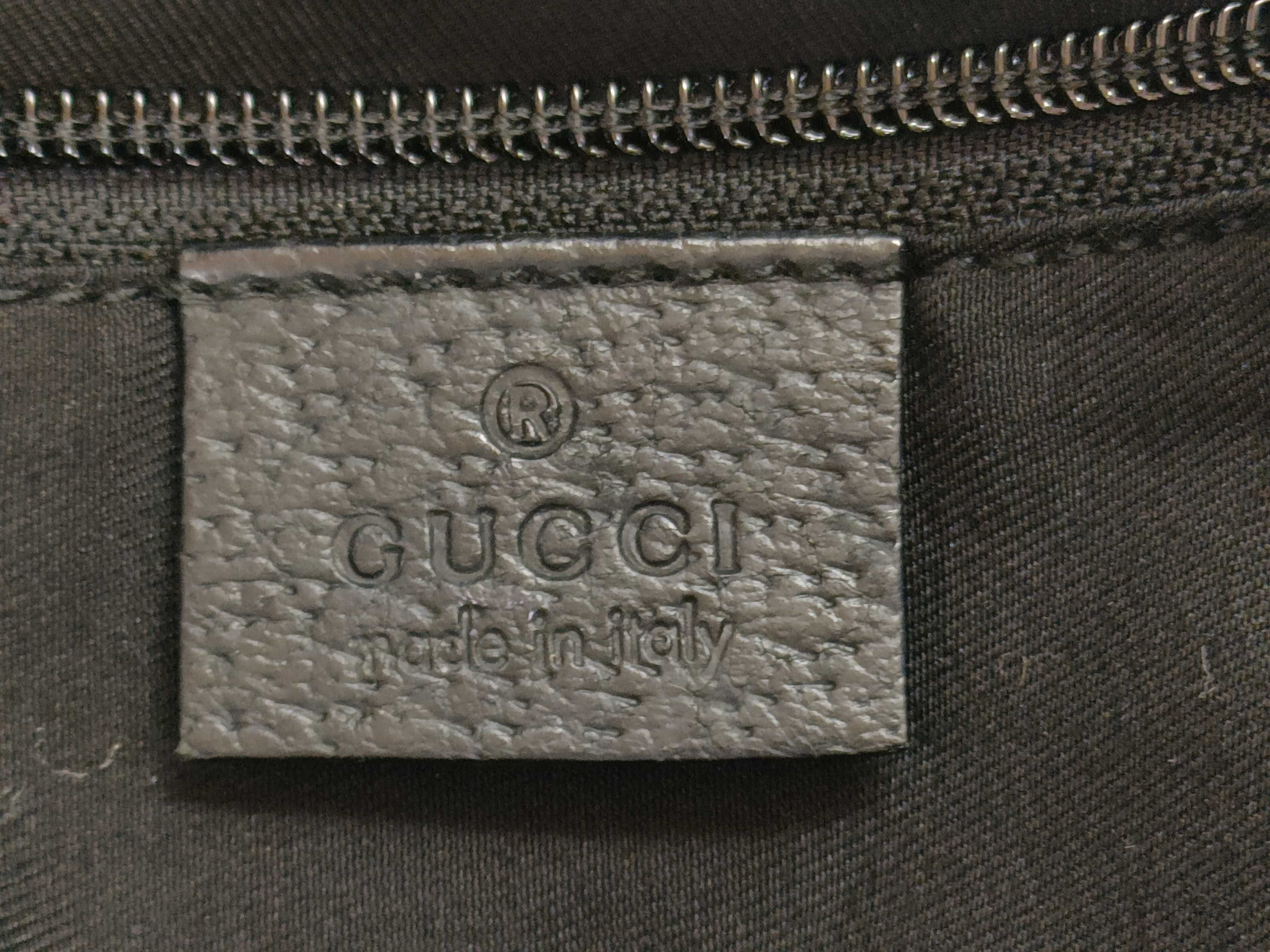 GG Canvas Tote Bag, Sherry Line Canvas Leather GG Pattern Tote Bag — view 12