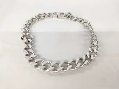 necklace, silver chain necklace