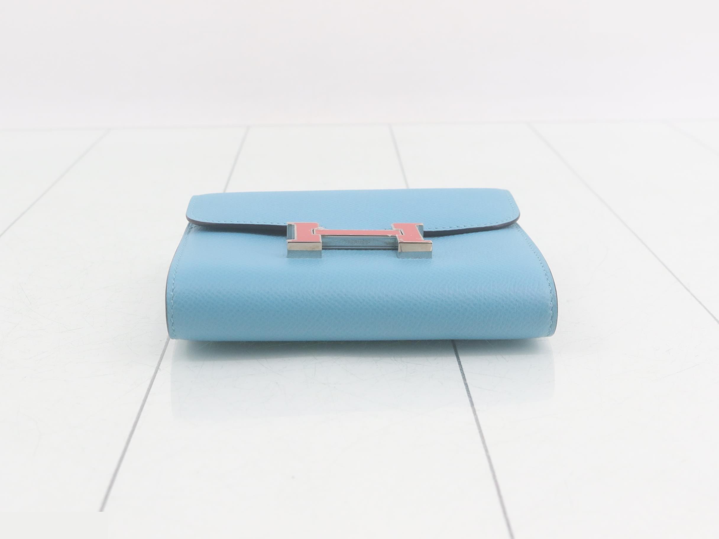 Constance Compact Veau Epsom Bi-fold Wallet (Y Stamp) — view 3