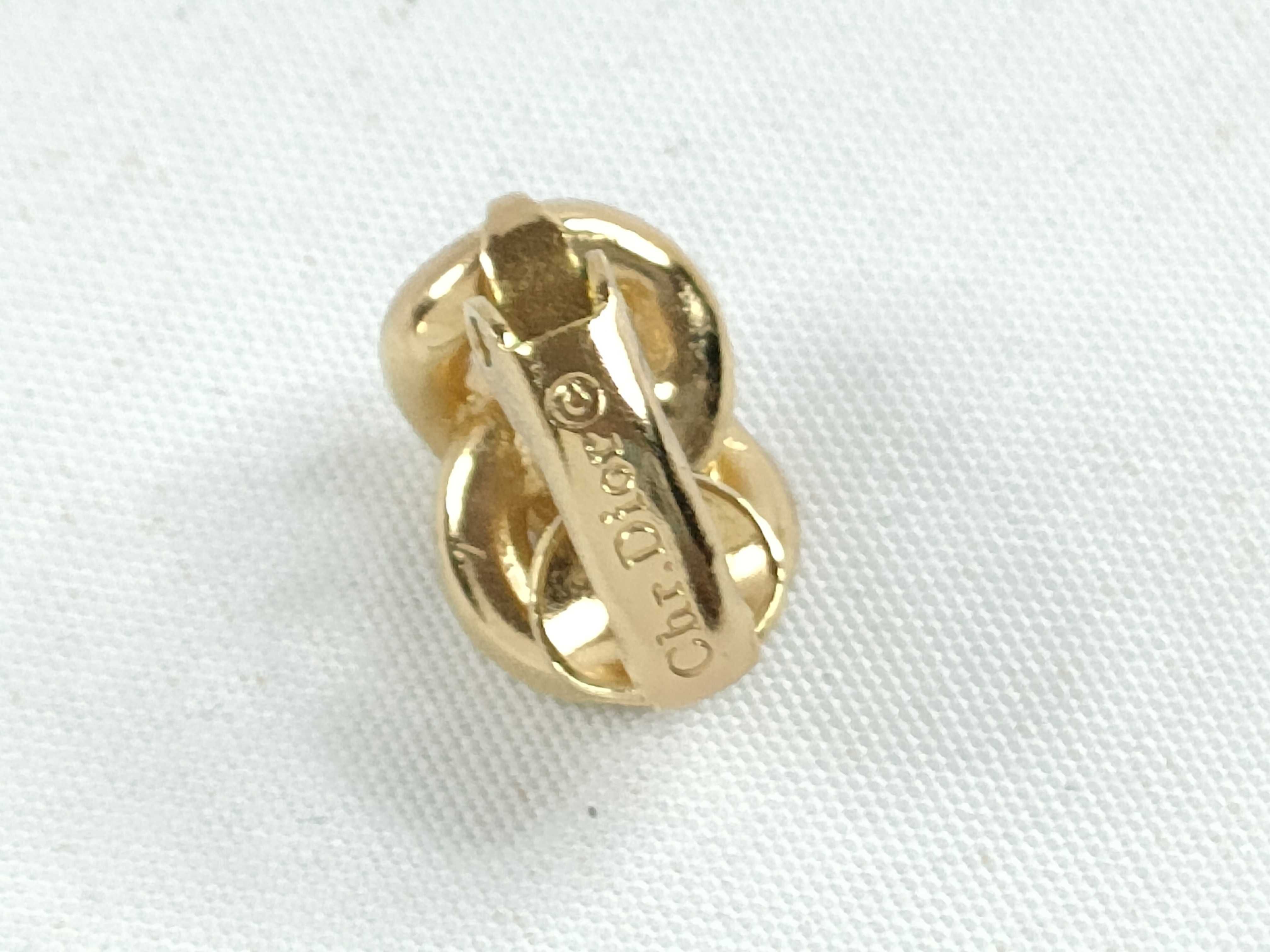 Christian Earrings, Chain Motif, Rhinestone, Gold Earrings — view 6