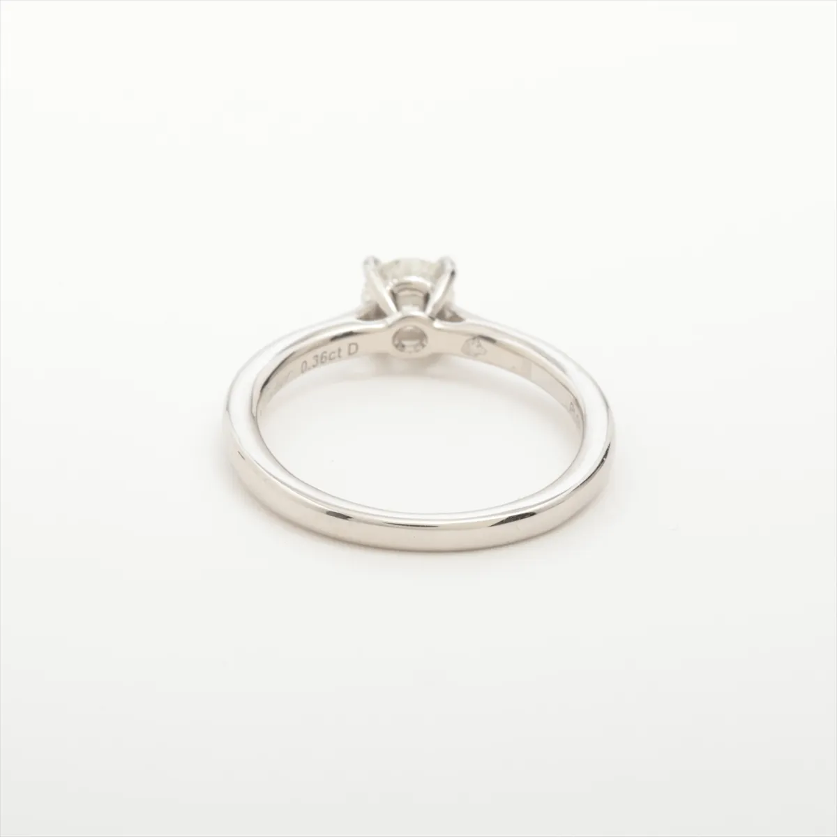 Solitaire 1895 Diamond Ring, Pt950, 3.1g, 0.36 diamonds, 47mm square, 591FPO, — view 2
