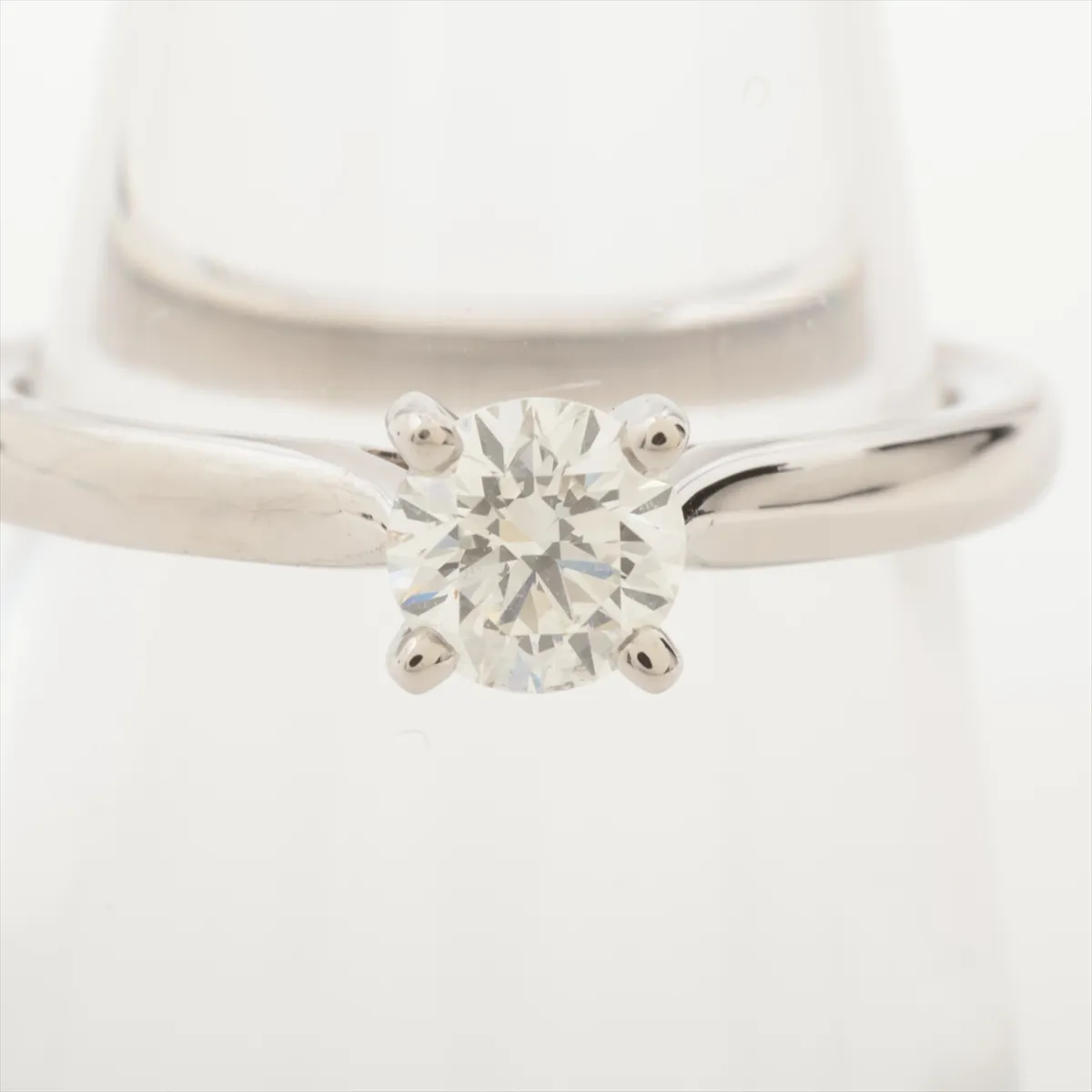 Solitaire 1895 Diamond Ring, Pt950, 3.1g, 0.36 diamonds, 47mm square, 591FPO, — view 5