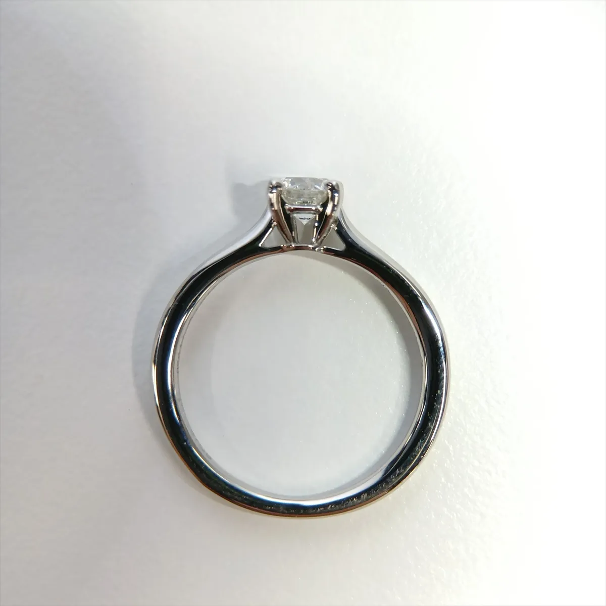 Solitaire 1895 Diamond Ring, Pt950, 3.1g, 0.36 diamonds, 47mm square, 591FPO, — view 9