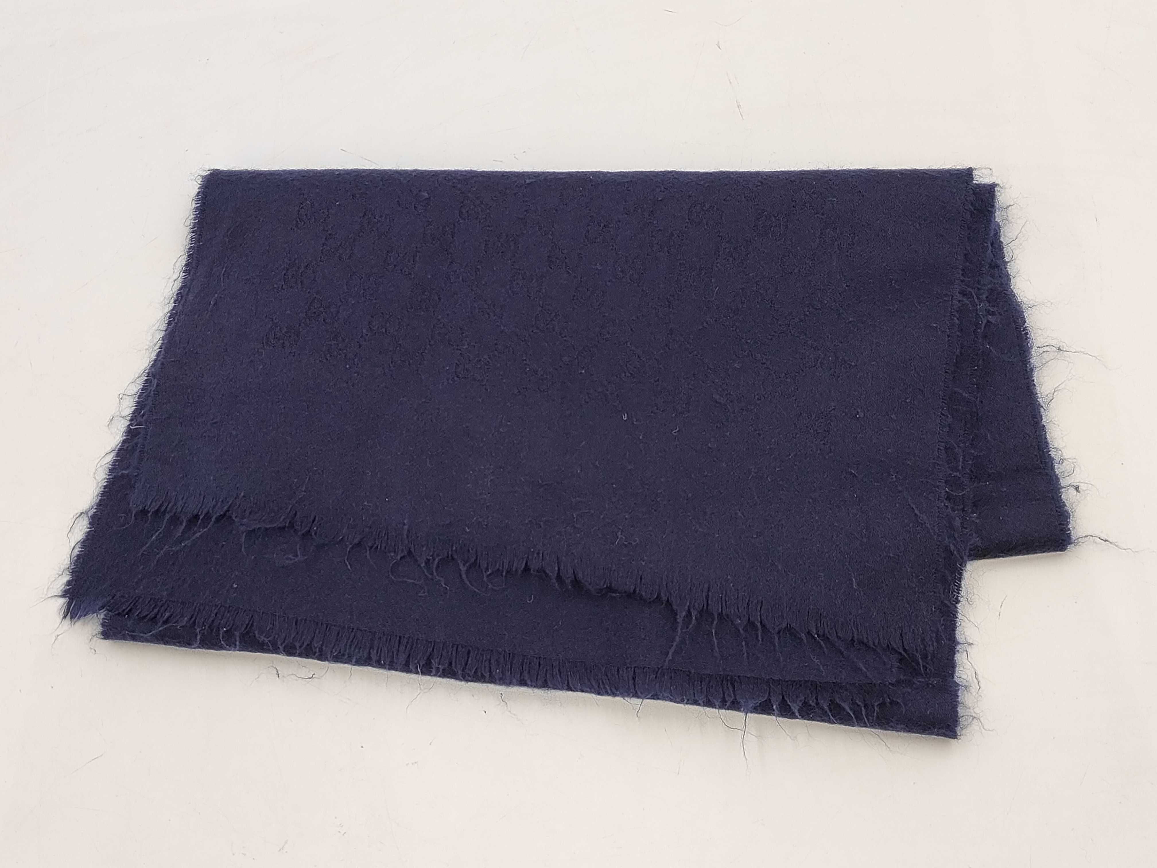 GG pattern cashmere scarf, navy, other accessories