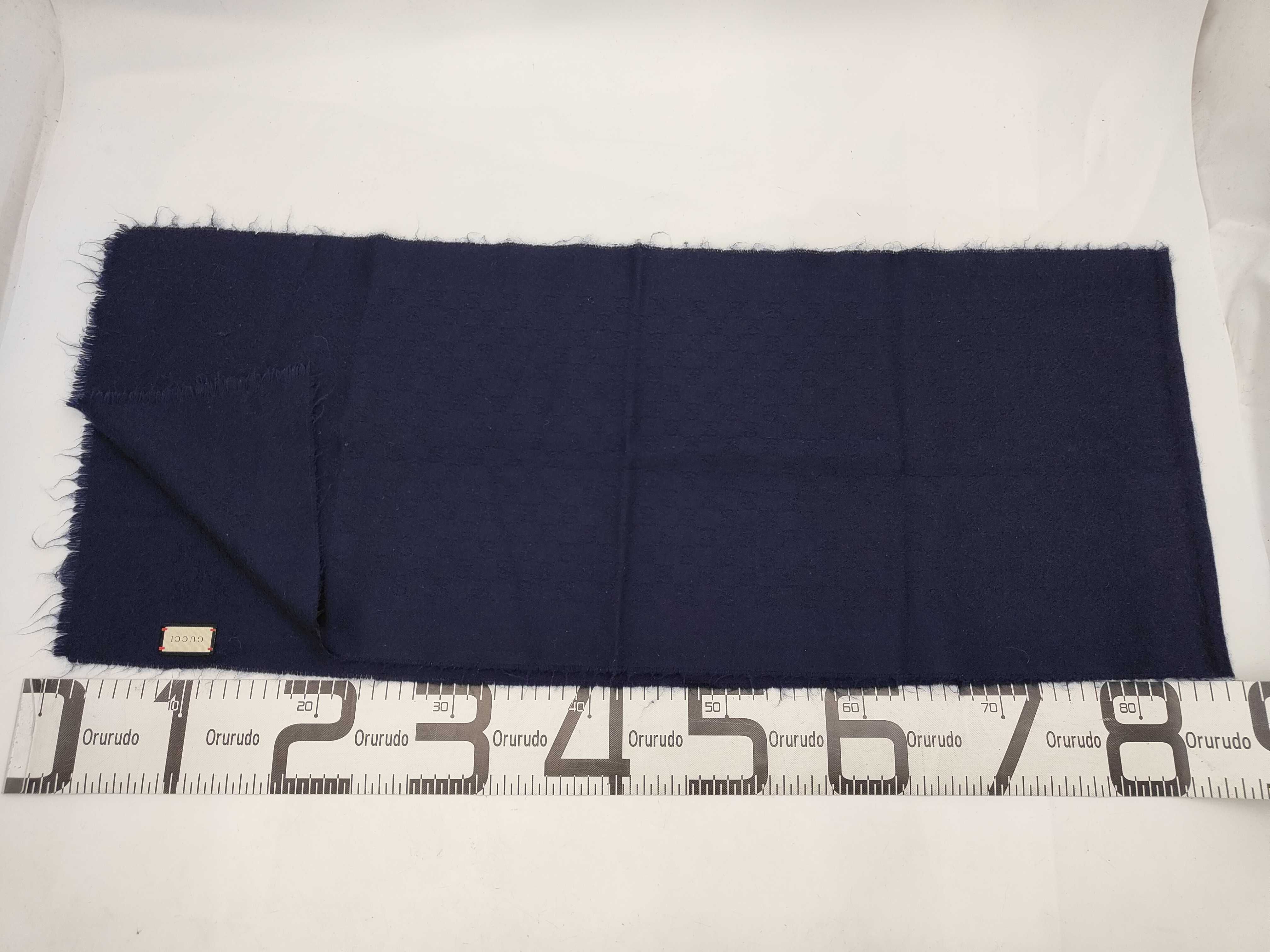 GG pattern cashmere scarf, navy, other accessories — view 3